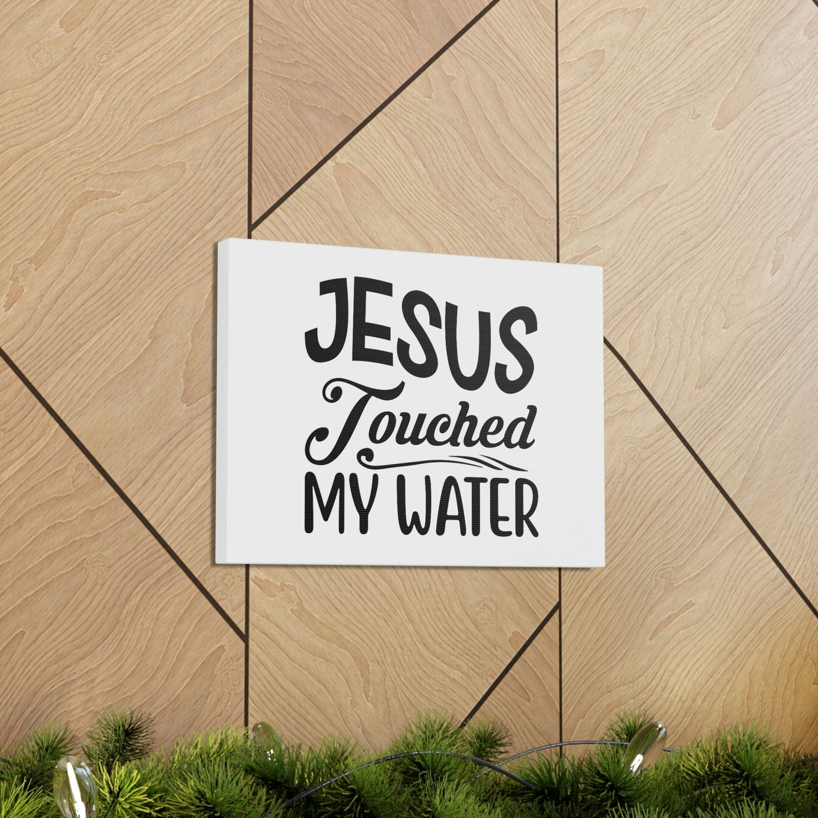 Scripture Walls Jesus Touched My Water Hebrews 13:8 Christian Wall Art Bible Verse Print Ready to Hang Unframed-Express Your Love Gifts