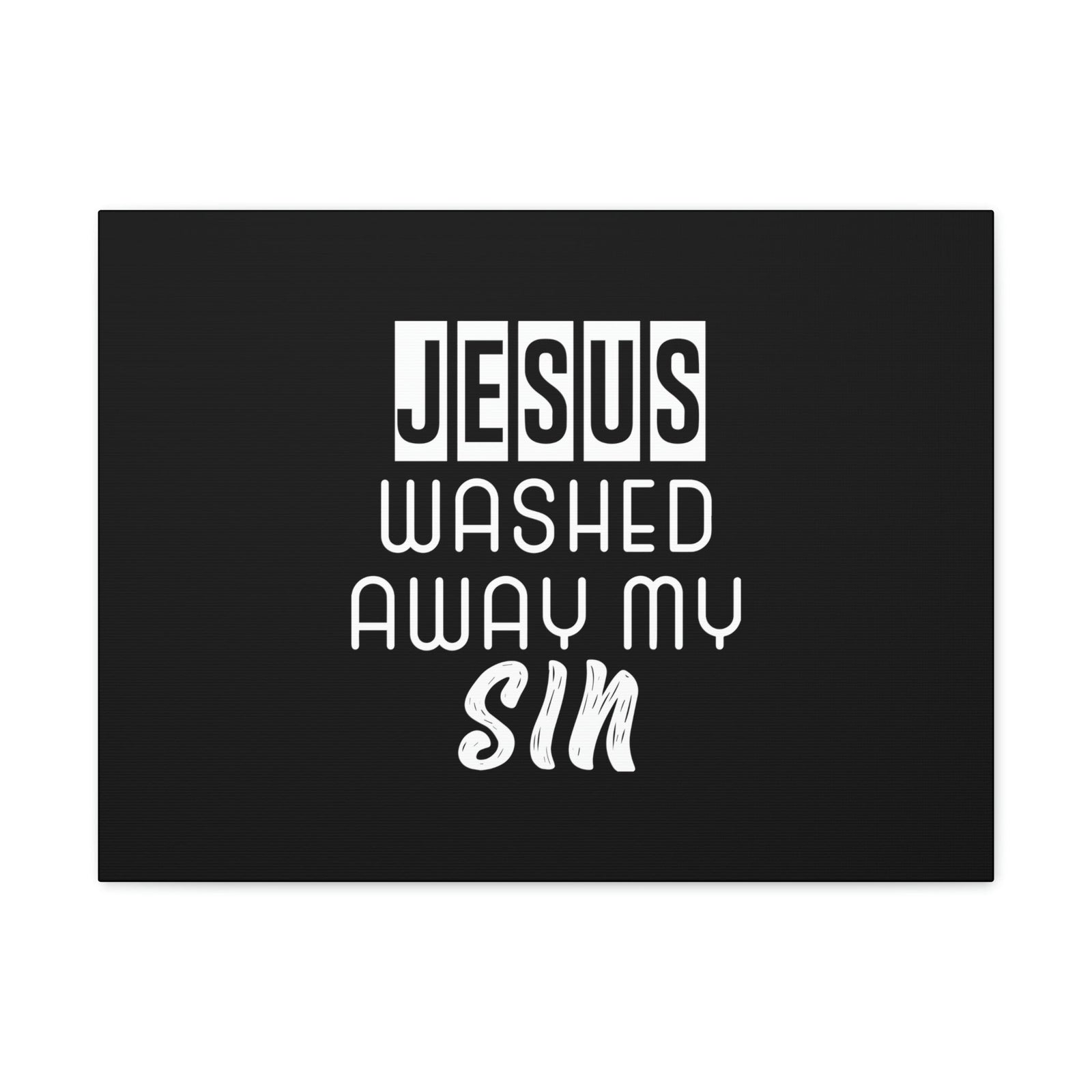 Scripture Walls Jesus Washed Away My Sin 1 John 1:7 Christian Wall Art Bible Verse Print Ready to Hang Unframed-Express Your Love Gifts
