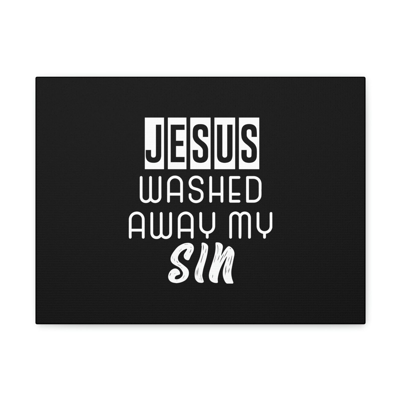 Scripture Walls Jesus Washed Away My Sin 1 John 1:7 Christian Wall Art Bible Verse Print Ready to Hang Unframed-Express Your Love Gifts