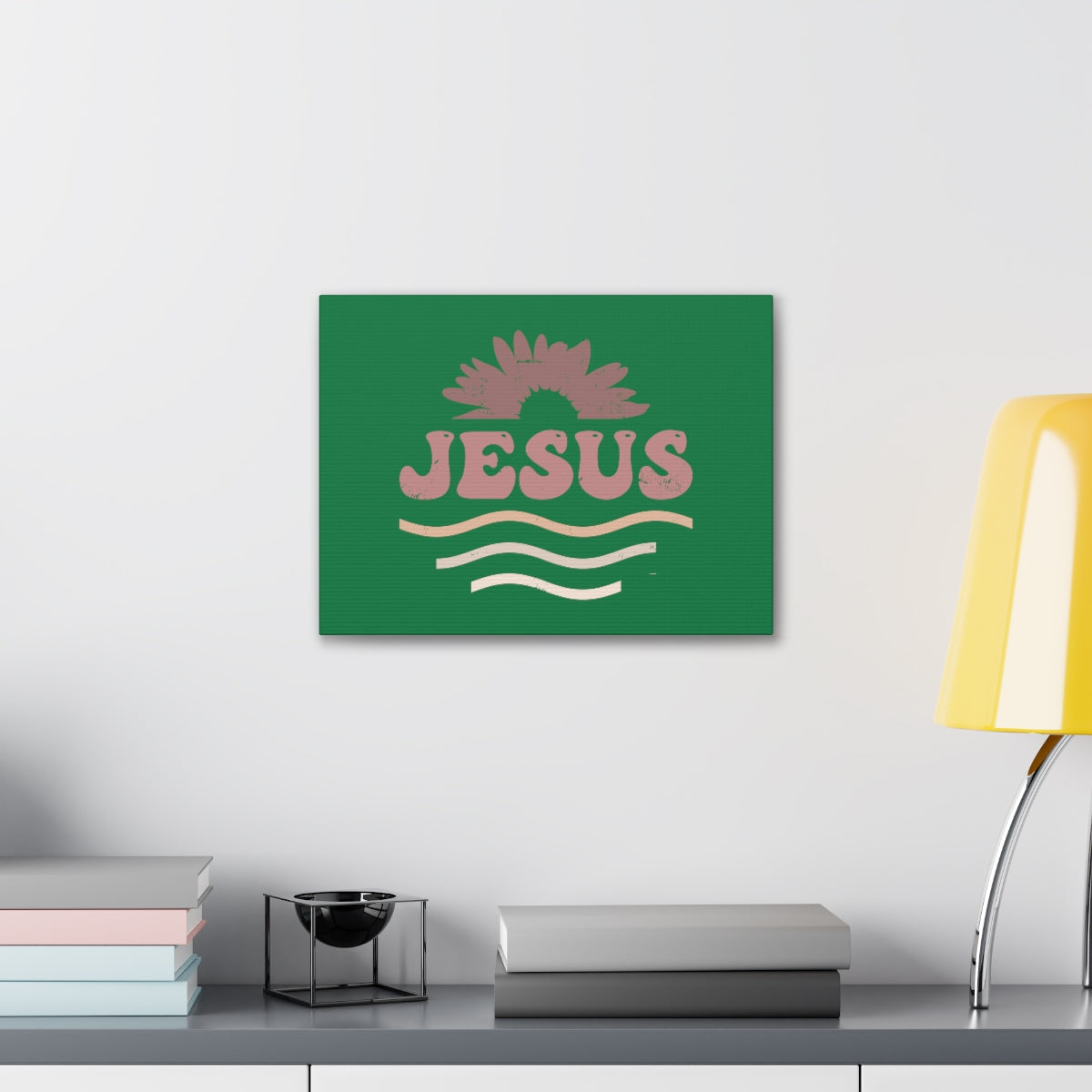 Scripture Walls Jesus Waves Romans 6:23 Christian Wall Art Bible Verse Print Ready to Hang Unframed-Express Your Love Gifts