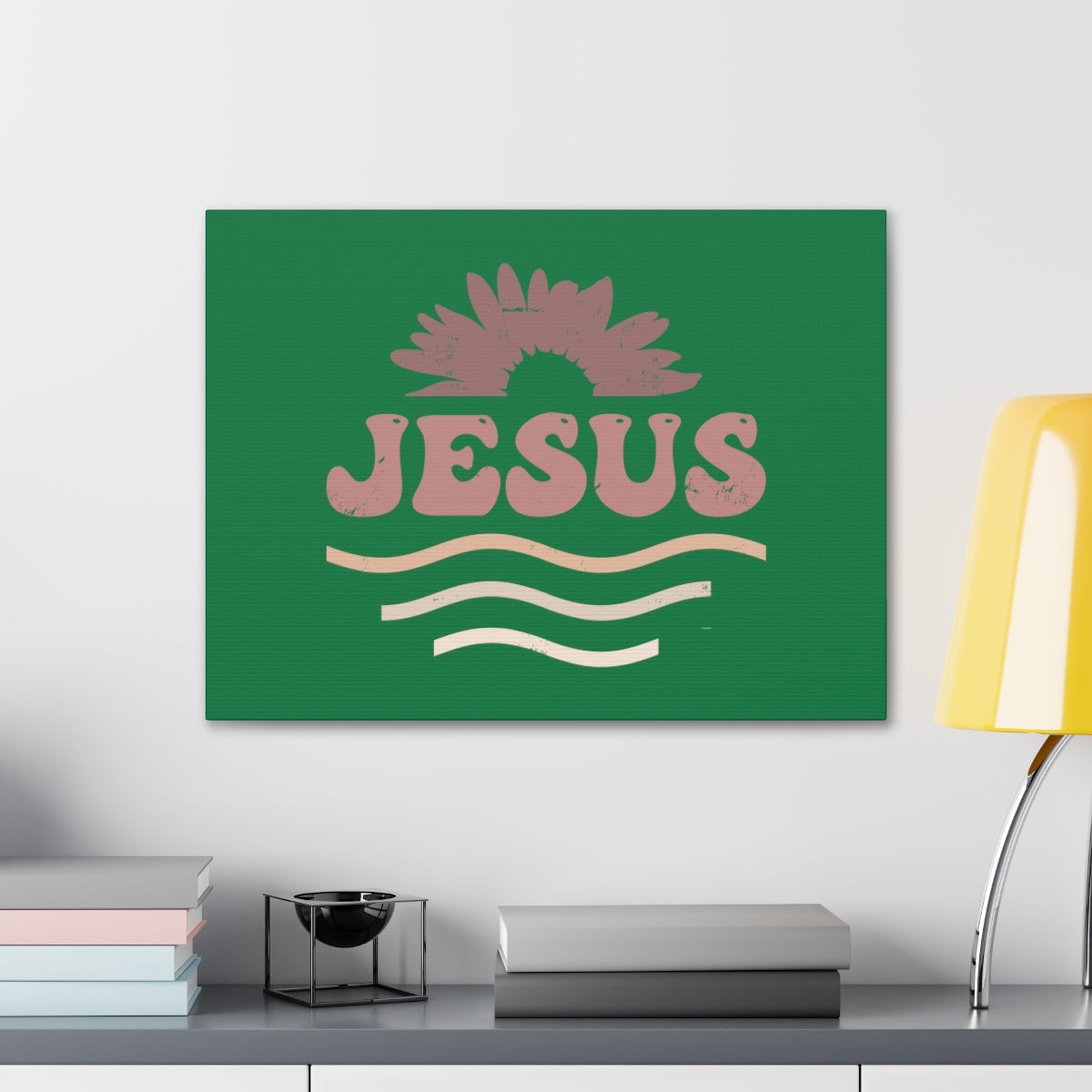 Scripture Walls Jesus Waves Romans 6:23 Christian Wall Art Bible Verse Print Ready to Hang Unframed-Express Your Love Gifts