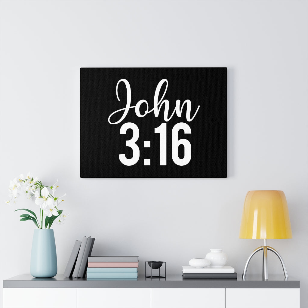 Scripture Walls John 3:16 Bible Verse Canvas Christian Wall Art Ready to Hang Unframed-Express Your Love Gifts