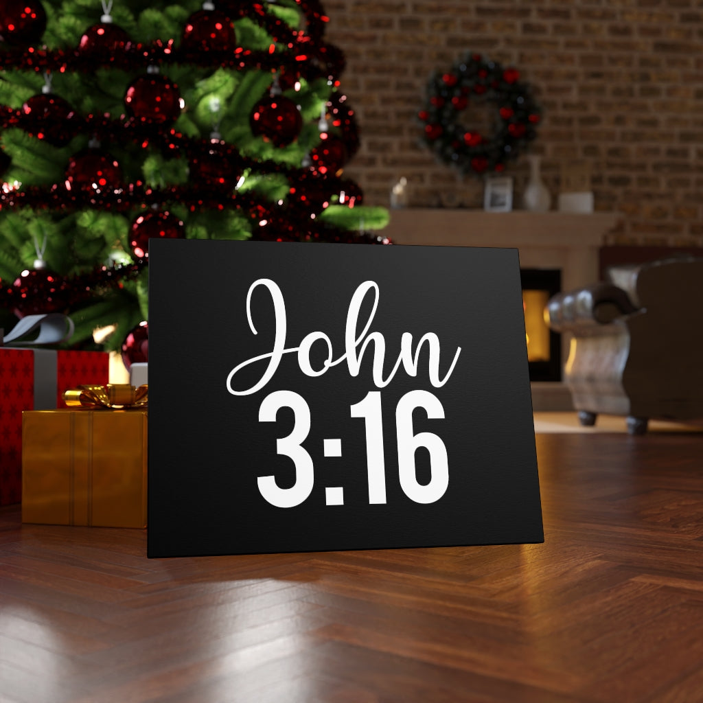 Scripture Walls John 3:16 Bible Verse Canvas Christian Wall Art Ready to Hang Unframed-Express Your Love Gifts