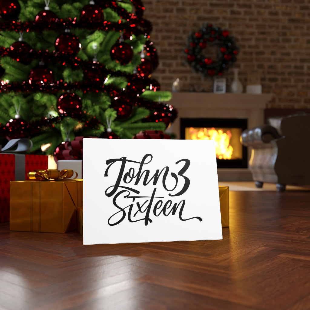 Scripture Walls John 3 Sixteen Bible Verse Canvas Christian Wall Art Ready to Hang Unframed-Express Your Love Gifts