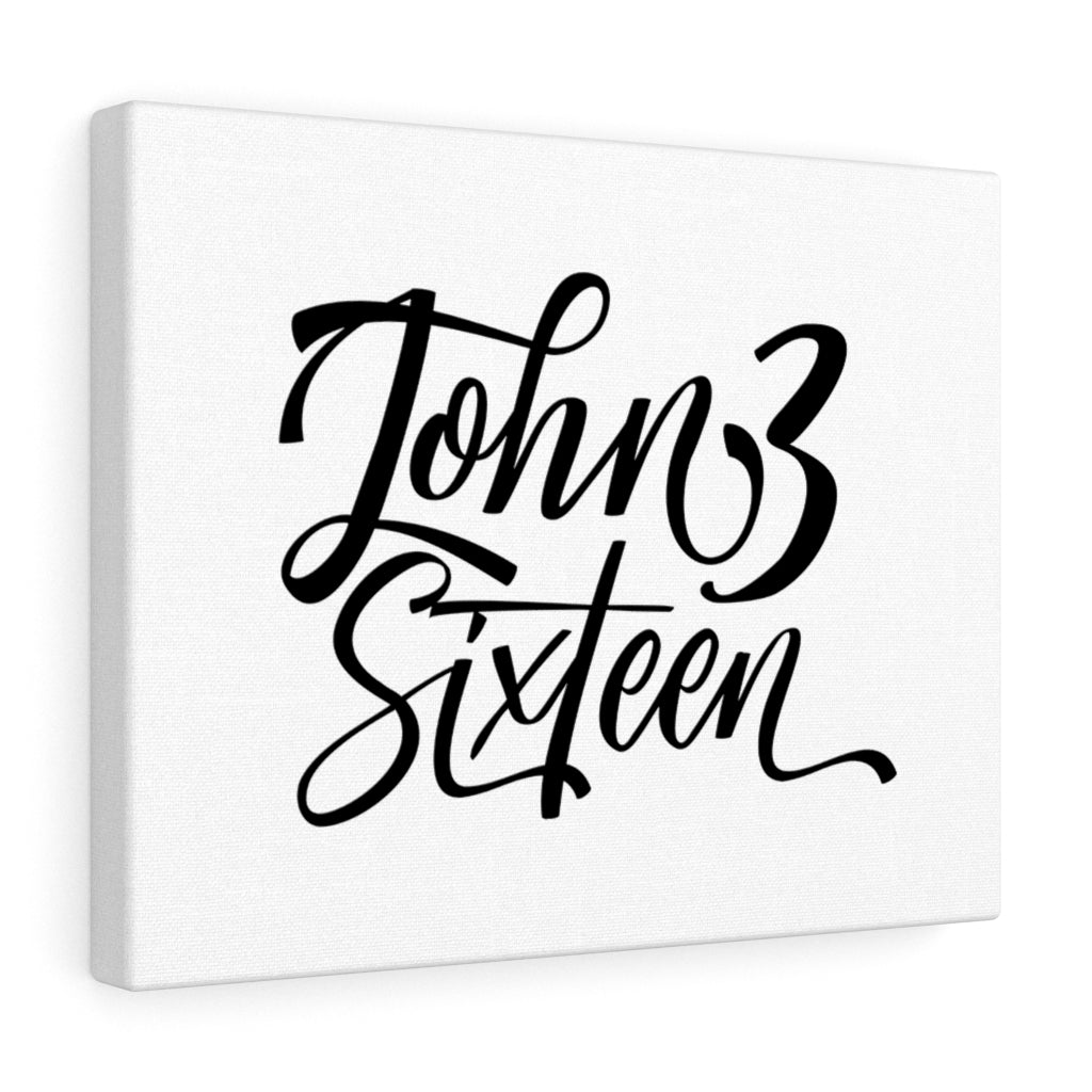Scripture Walls John 3 Sixteen Bible Verse Canvas Christian Wall Art Ready to Hang Unframed-Express Your Love Gifts
