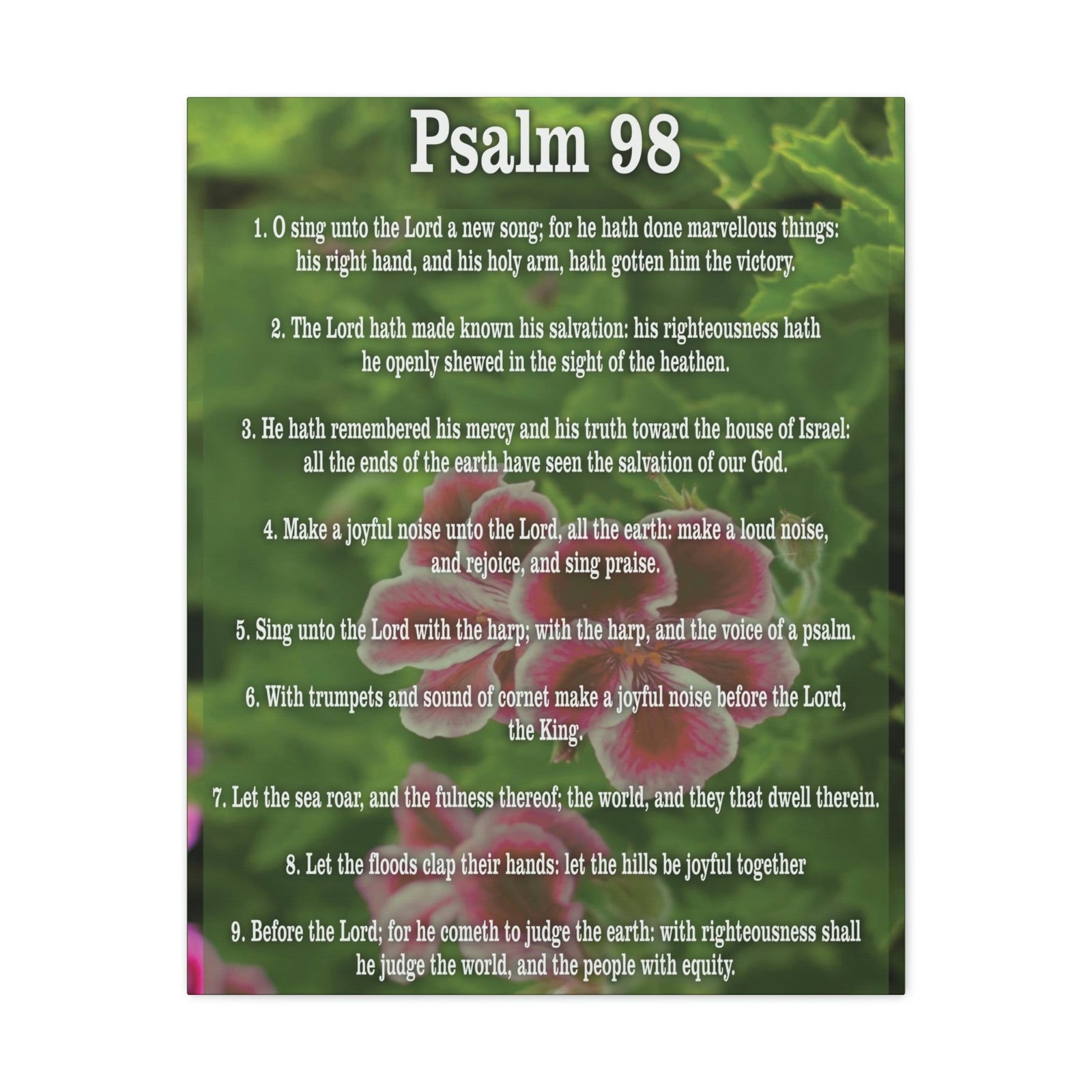 Scripture Walls Joyful Noise Of Salvation Psalm 98:4 Christian Wall Art Print Ready to Hang Unframed-Express Your Love Gifts