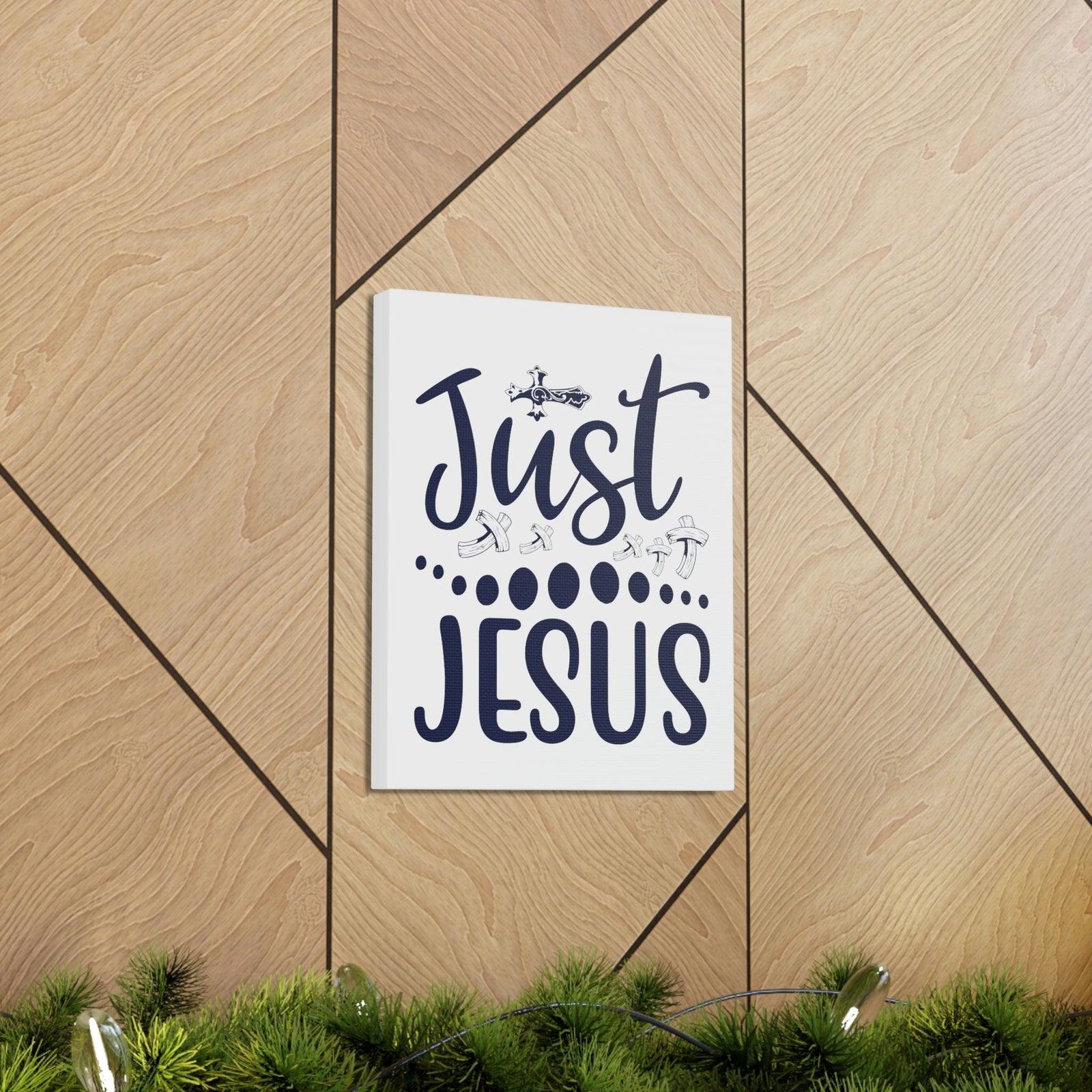 Scripture Walls Just Jesus Acts 4:12 Crosses Christian Wall Art Print Ready to Hang Unframed-Express Your Love Gifts