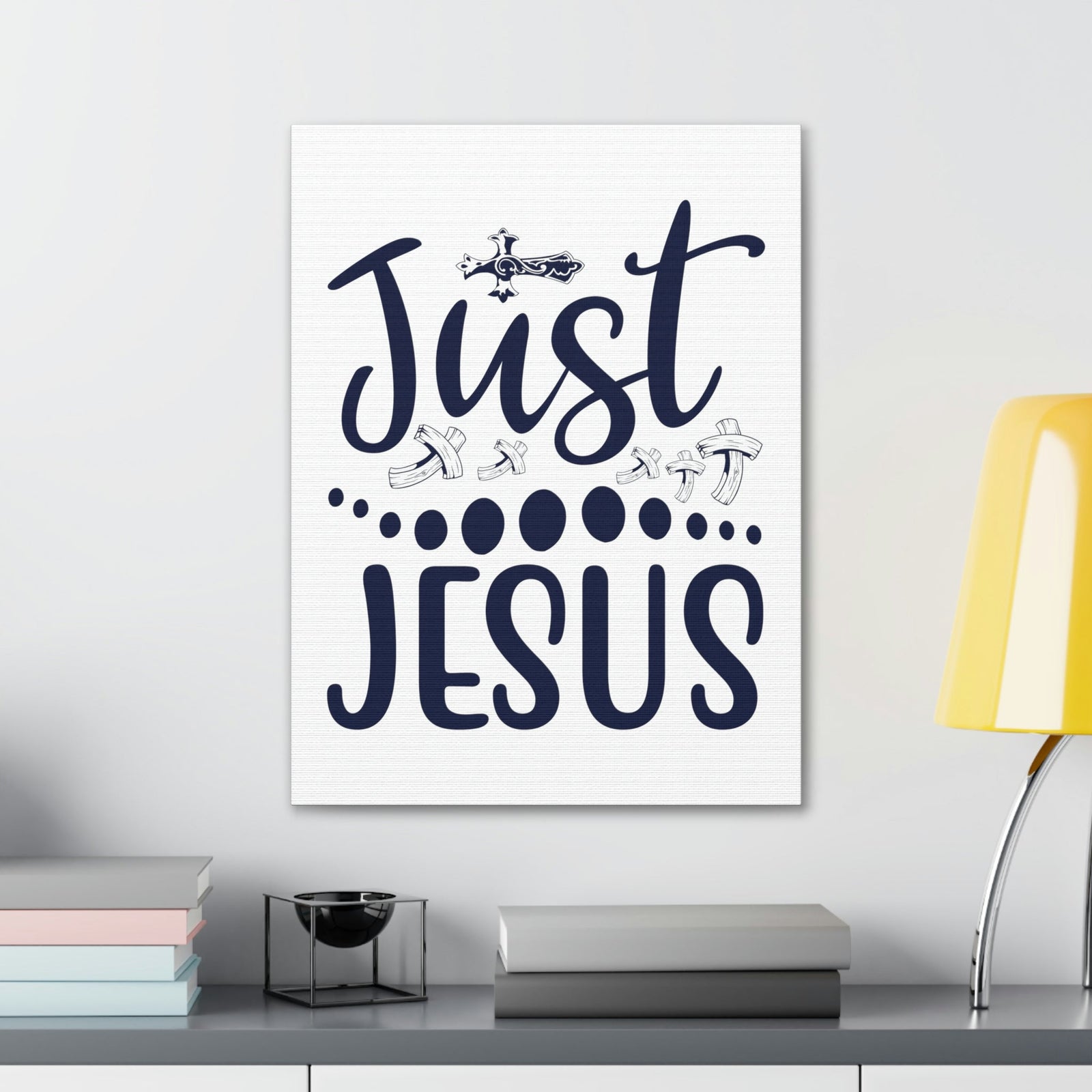 Scripture Walls Just Jesus Acts 4:12 Crosses Christian Wall Art Print Ready to Hang Unframed-Express Your Love Gifts