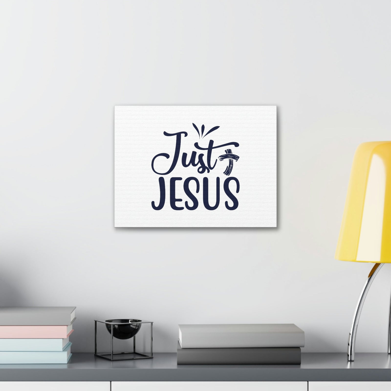 Scripture Walls Just Jesus John 14:6 Bended Cross Christian Wall Art Bible Verse Print Ready to Hang Unframed-Express Your Love Gifts