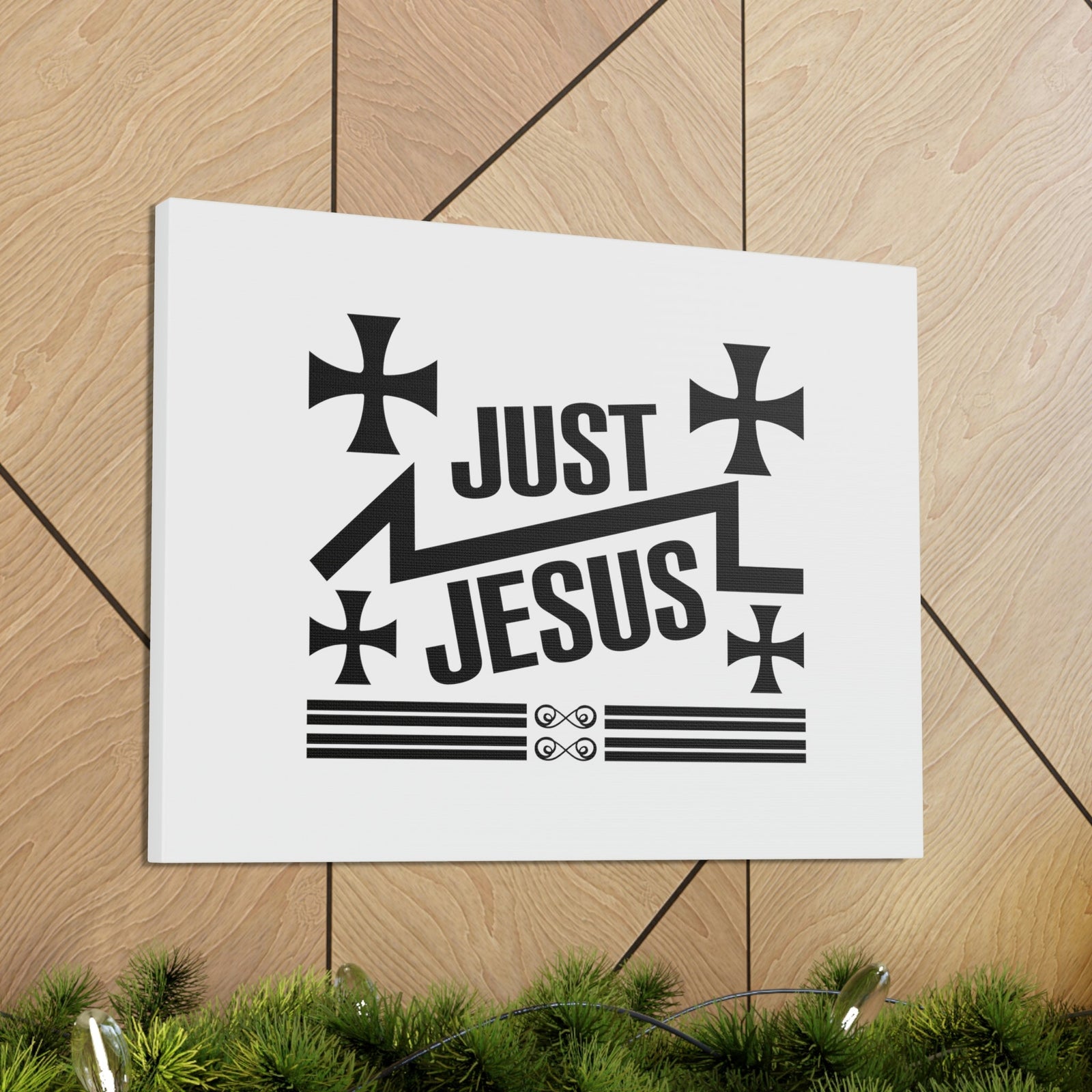 Scripture Walls Just Jesus John 14:6 Cross Christian Wall Art Bible Verse Print Ready to Hang Unframed-Express Your Love Gifts