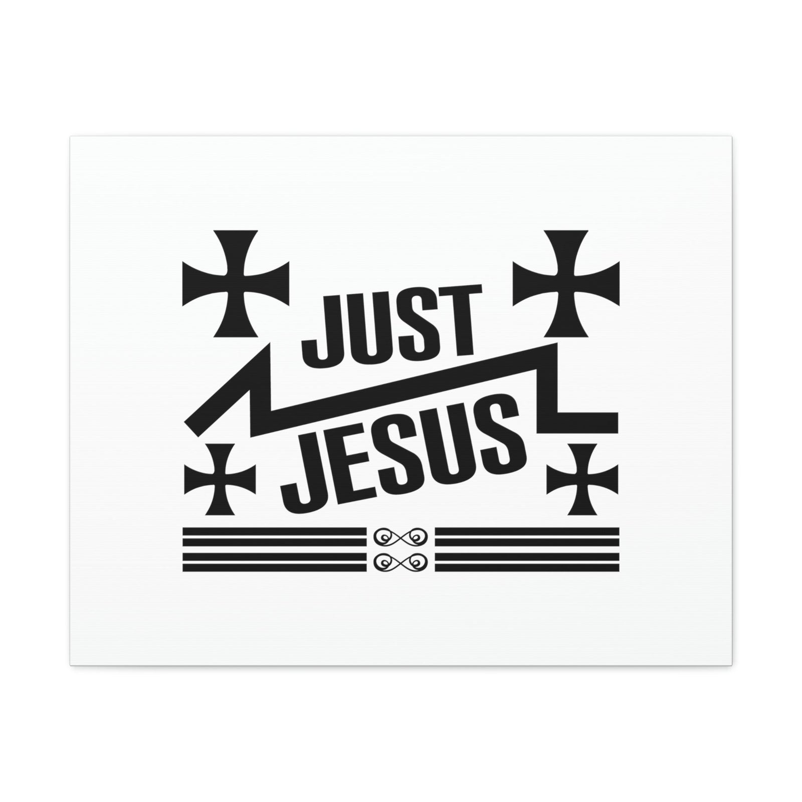 Scripture Walls Just Jesus John 14:6 Cross Christian Wall Art Bible Verse Print Ready to Hang Unframed-Express Your Love Gifts