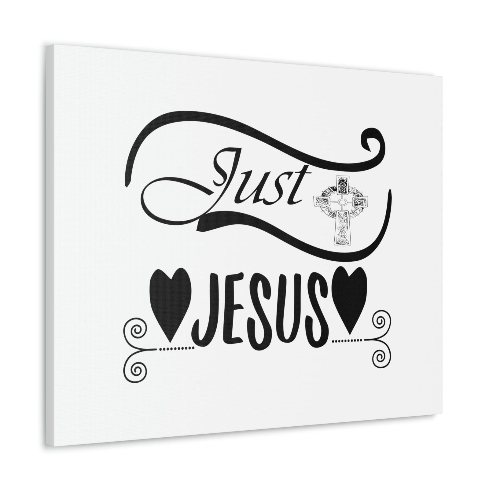 Scripture Walls Just Jesus John 14:6 Double Hearts Christian Wall Art Bible Verse Print Ready to Hang Unframed-Express Your Love Gifts