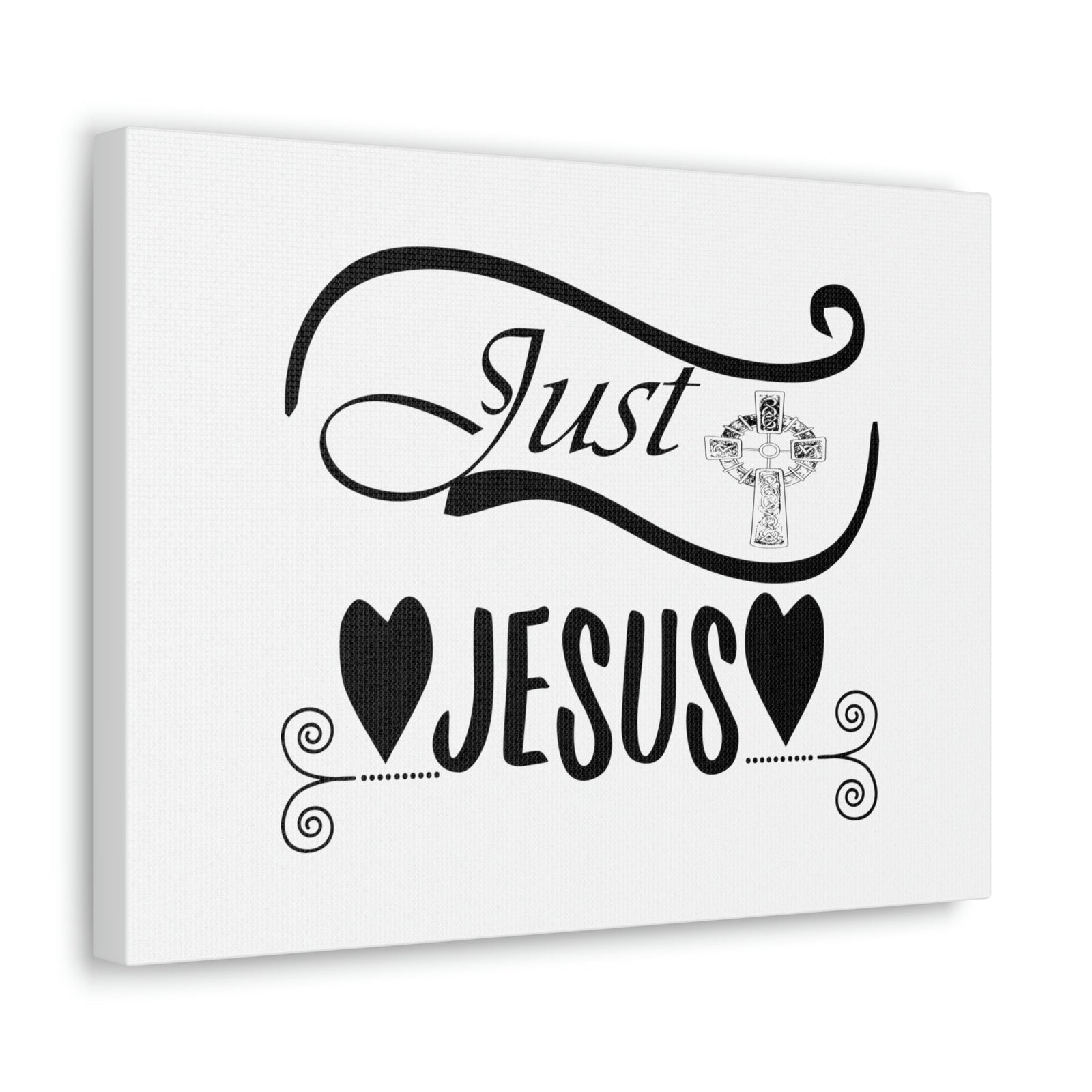 Scripture Walls Just Jesus John 14:6 Double Hearts Christian Wall Art Bible Verse Print Ready to Hang Unframed-Express Your Love Gifts