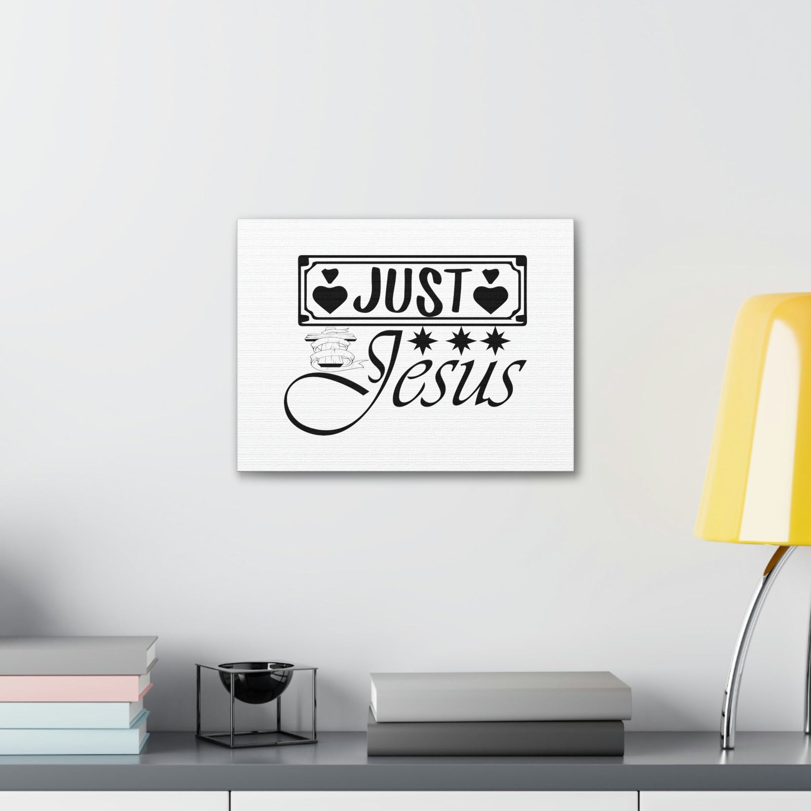 Scripture Walls Just Jesus John 14:6 Four Hearts Christian Wall Art Bible Verse Print Ready to Hang Unframed-Express Your Love Gifts