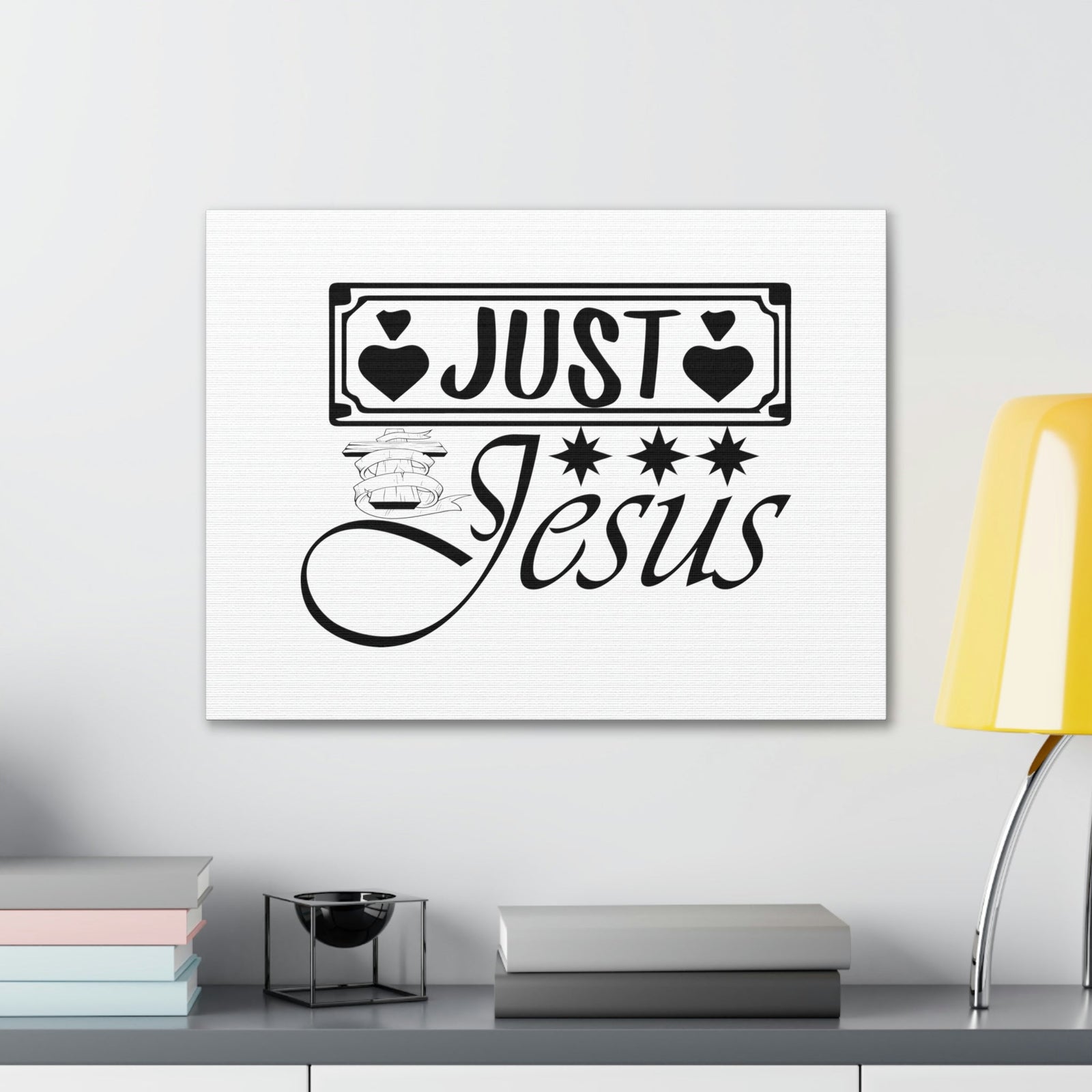 Scripture Walls Just Jesus John 14:6 Four Hearts Christian Wall Art Bible Verse Print Ready to Hang Unframed-Express Your Love Gifts