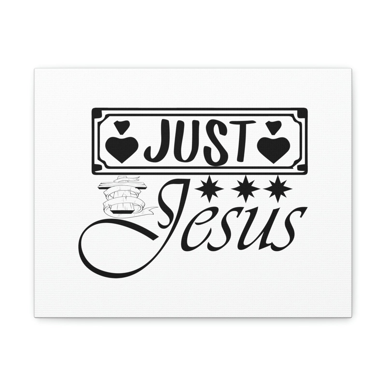 Scripture Walls Just Jesus John 14:6 Four Hearts Christian Wall Art Bible Verse Print Ready to Hang Unframed-Express Your Love Gifts
