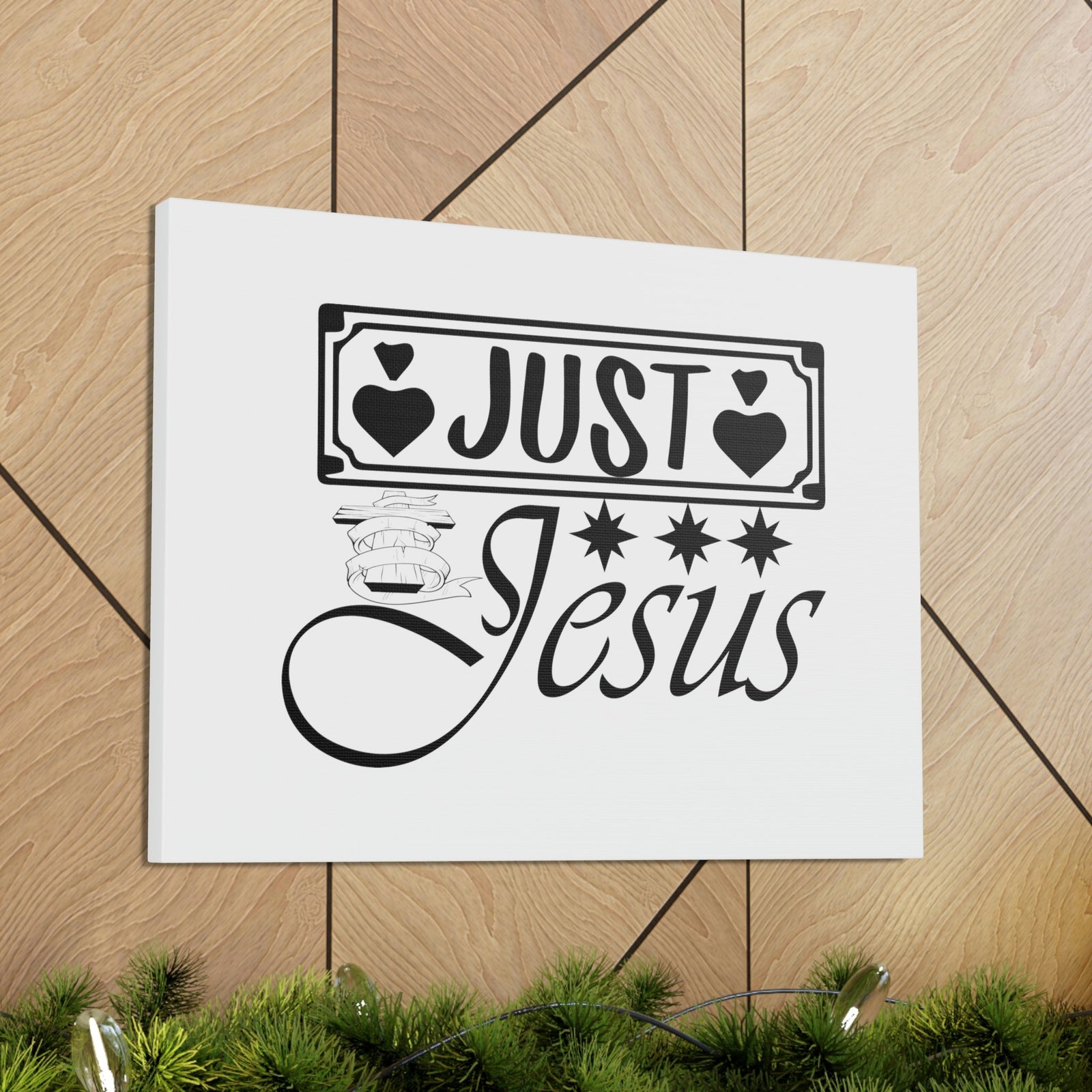Scripture Walls Just Jesus John 14:6 Four Hearts Christian Wall Art Bible Verse Print Ready to Hang Unframed-Express Your Love Gifts