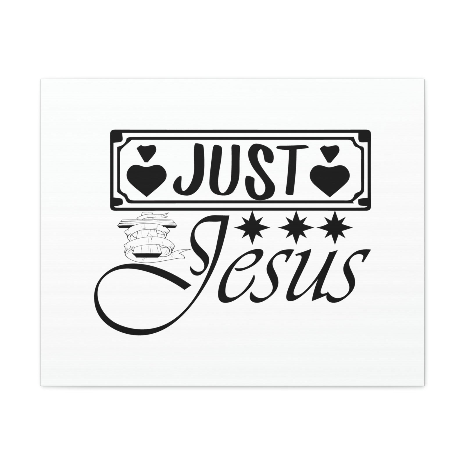 Scripture Walls Just Jesus John 14:6 Four Hearts Christian Wall Art Bible Verse Print Ready to Hang Unframed-Express Your Love Gifts