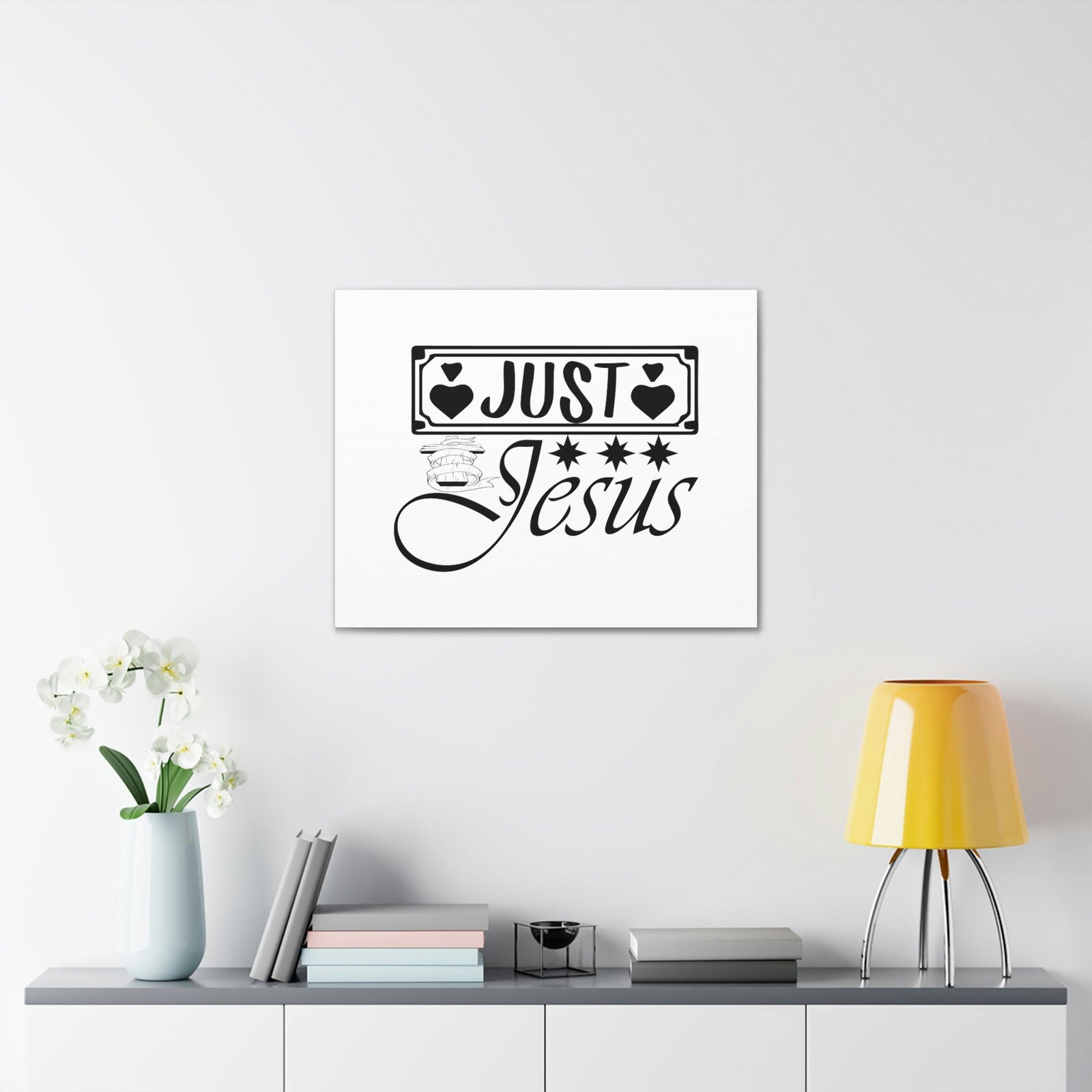Scripture Walls Just Jesus John 14:6 Four Hearts Christian Wall Art Bible Verse Print Ready to Hang Unframed-Express Your Love Gifts