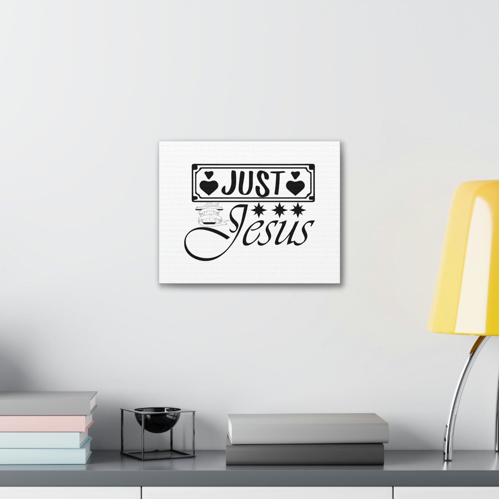 Scripture Walls Just Jesus John 14:6 Four Hearts Christian Wall Art Bible Verse Print Ready to Hang Unframed-Express Your Love Gifts