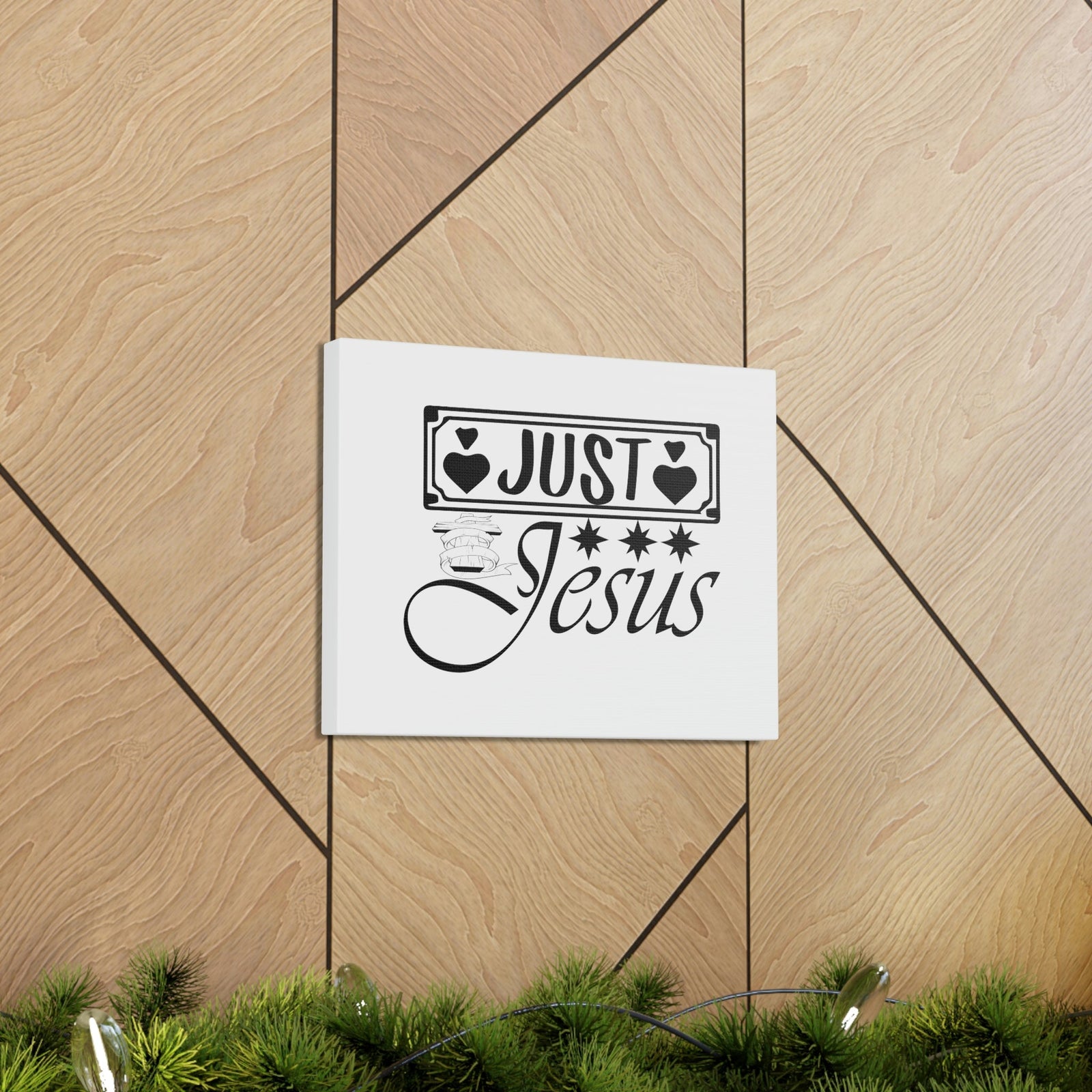 Scripture Walls Just Jesus John 14:6 Four Hearts Christian Wall Art Bible Verse Print Ready to Hang Unframed-Express Your Love Gifts