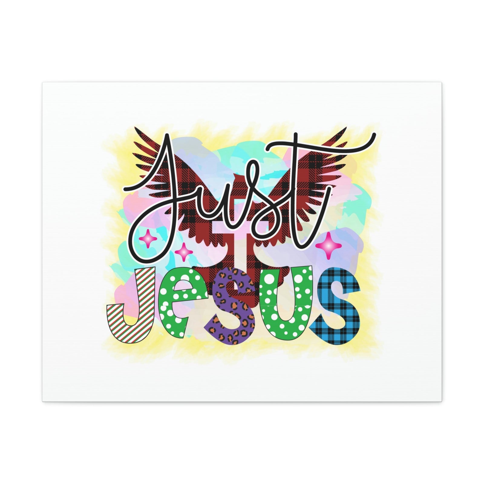 Scripture Walls Just Jesus John 3:16 Dove Cross Christian Wall Art Bible Verse Print Ready to Hang Unframed-Express Your Love Gifts