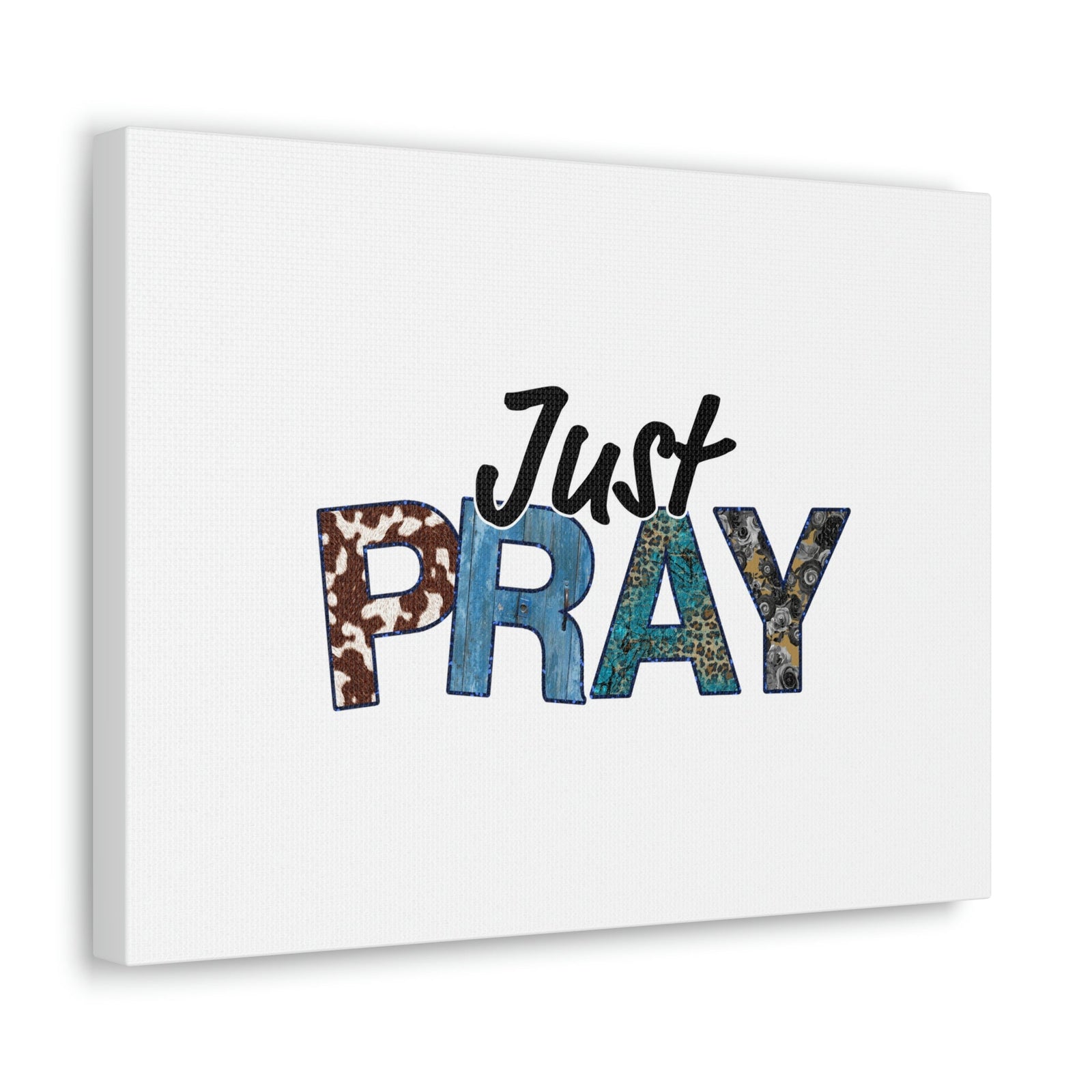 Scripture Walls Just Pray Ephesians 6:18 White Christian Wall Art Bible Verse Print Ready to Hang Unframed-Express Your Love Gifts