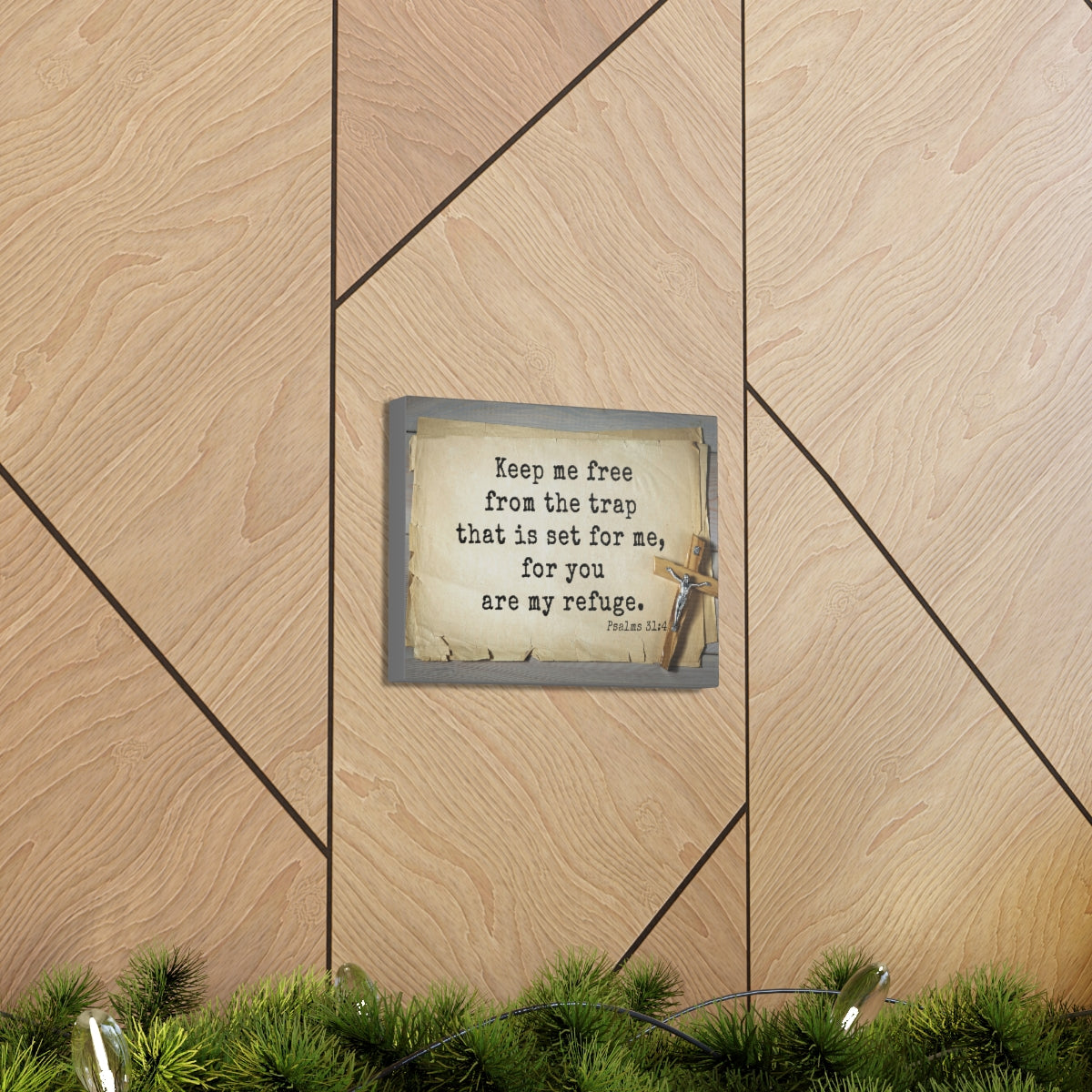 Scripture Walls Keep Me Free Psalms 31:4 Bible Verse Canvas Christian Wall Art Ready to Hang Unframed-Express Your Love Gifts
