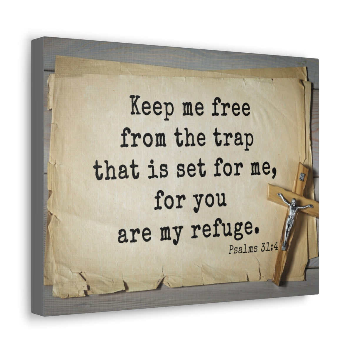 Scripture Walls Keep Me Free Psalms 31:4 Bible Verse Canvas Christian Wall Art Ready to Hang Unframed-Express Your Love Gifts