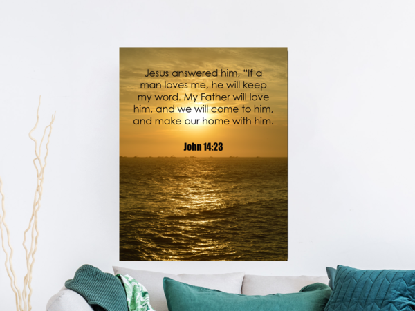 Scripture Walls Keep My Word John 14:23 Bible Verse Canvas Christian Wall Art Ready to Hang Unframed-Express Your Love Gifts