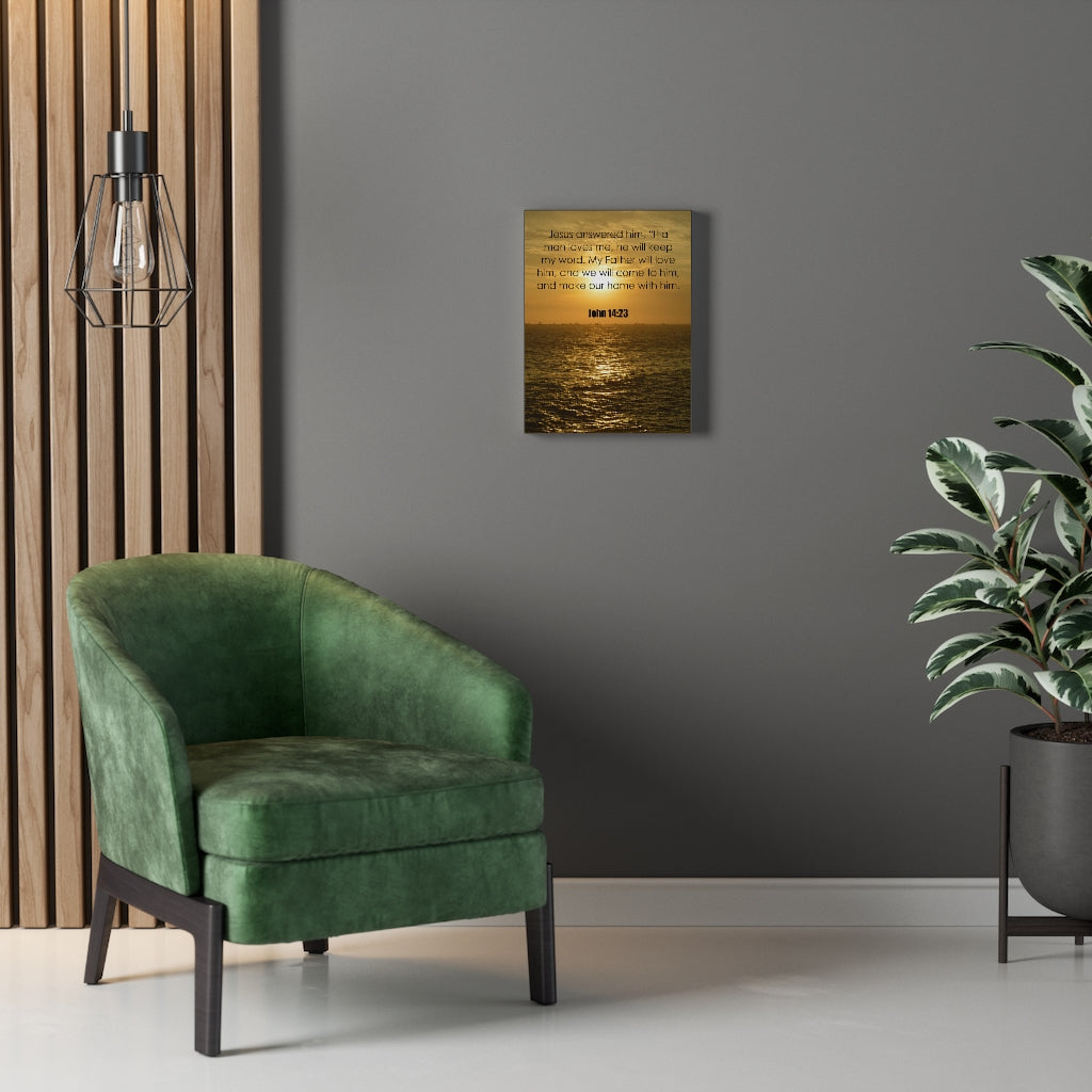 Scripture Walls Keep My Word John 14:23 Bible Verse Canvas Christian Wall Art Ready to Hang Unframed-Express Your Love Gifts