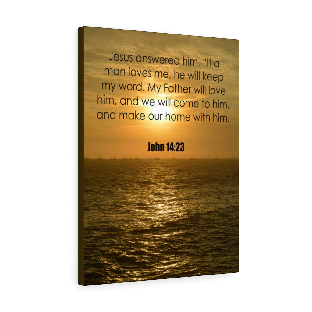 Scripture Walls Keep My Word John 14:23 Bible Verse Canvas Christian Wall Art Ready to Hang Unframed-Express Your Love Gifts