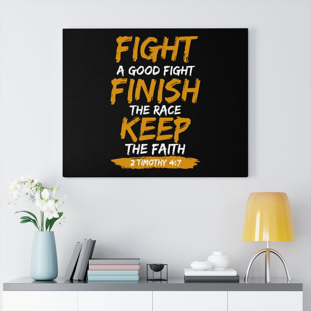 Scripture Walls Keep The Faith 2 Timothy 4:7 Bible Verse Canvas Christian Wall Art Ready to Hang Unframed-Express Your Love Gifts