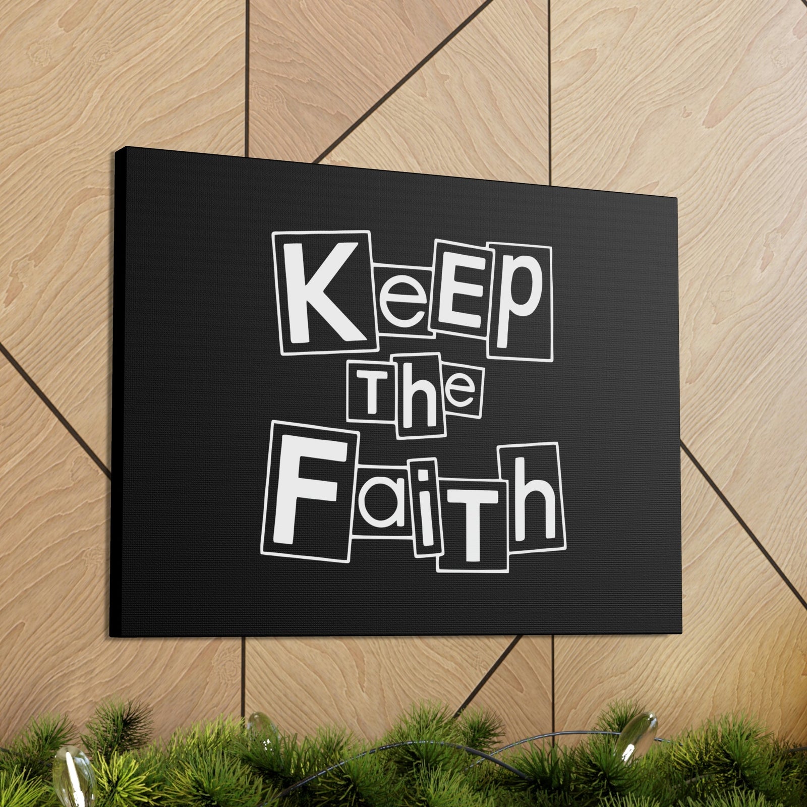 Scripture Walls Keep The Faith Hebrews 11:6 Squares Christian Wall Art Bible Verse Print Ready to Hang Unframed-Express Your Love Gifts