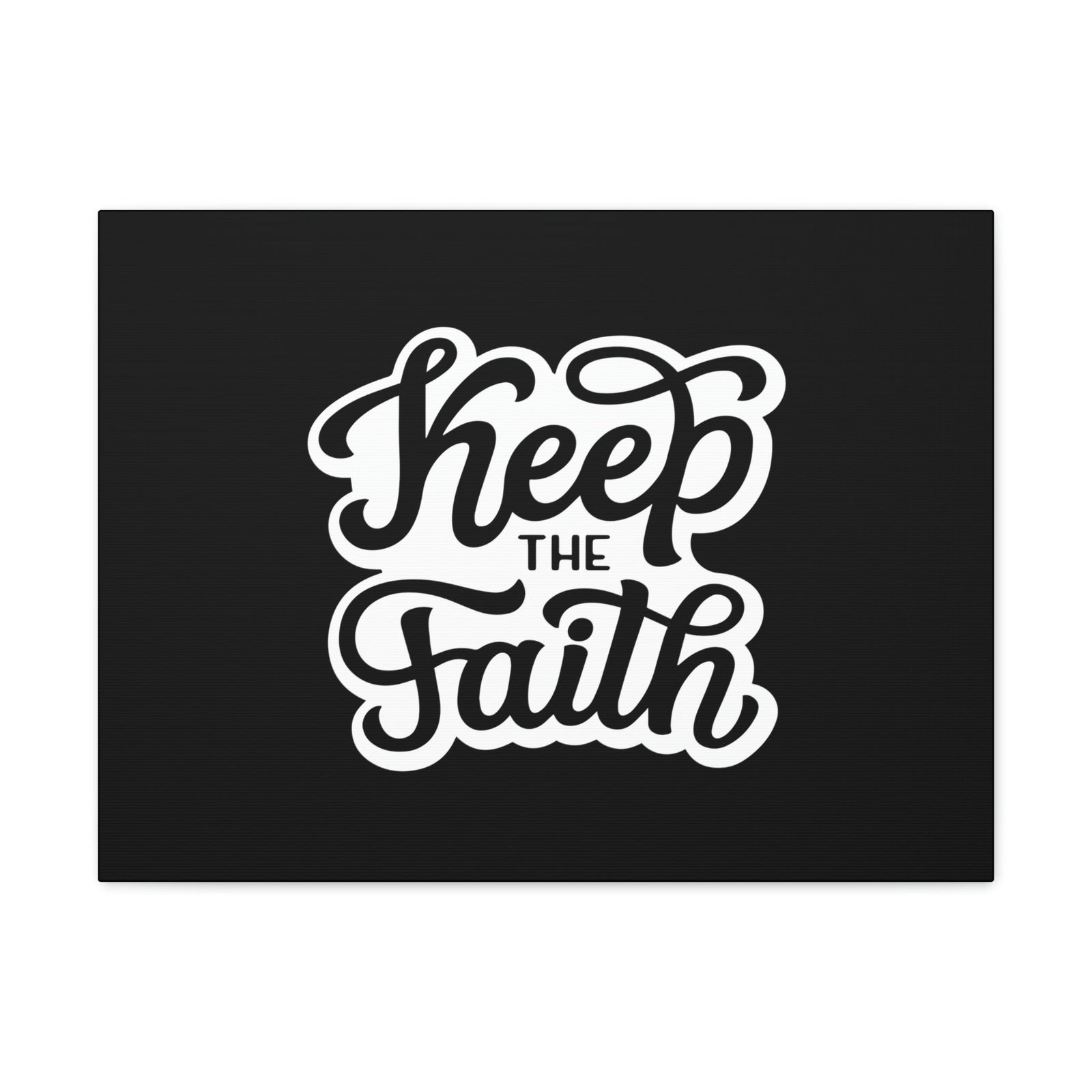 Scripture Walls Keep The Faith Jude 1:20 White Outlined Christian Wall Art Bible Verse Print Ready to Hang Unframed-Express Your Love Gifts