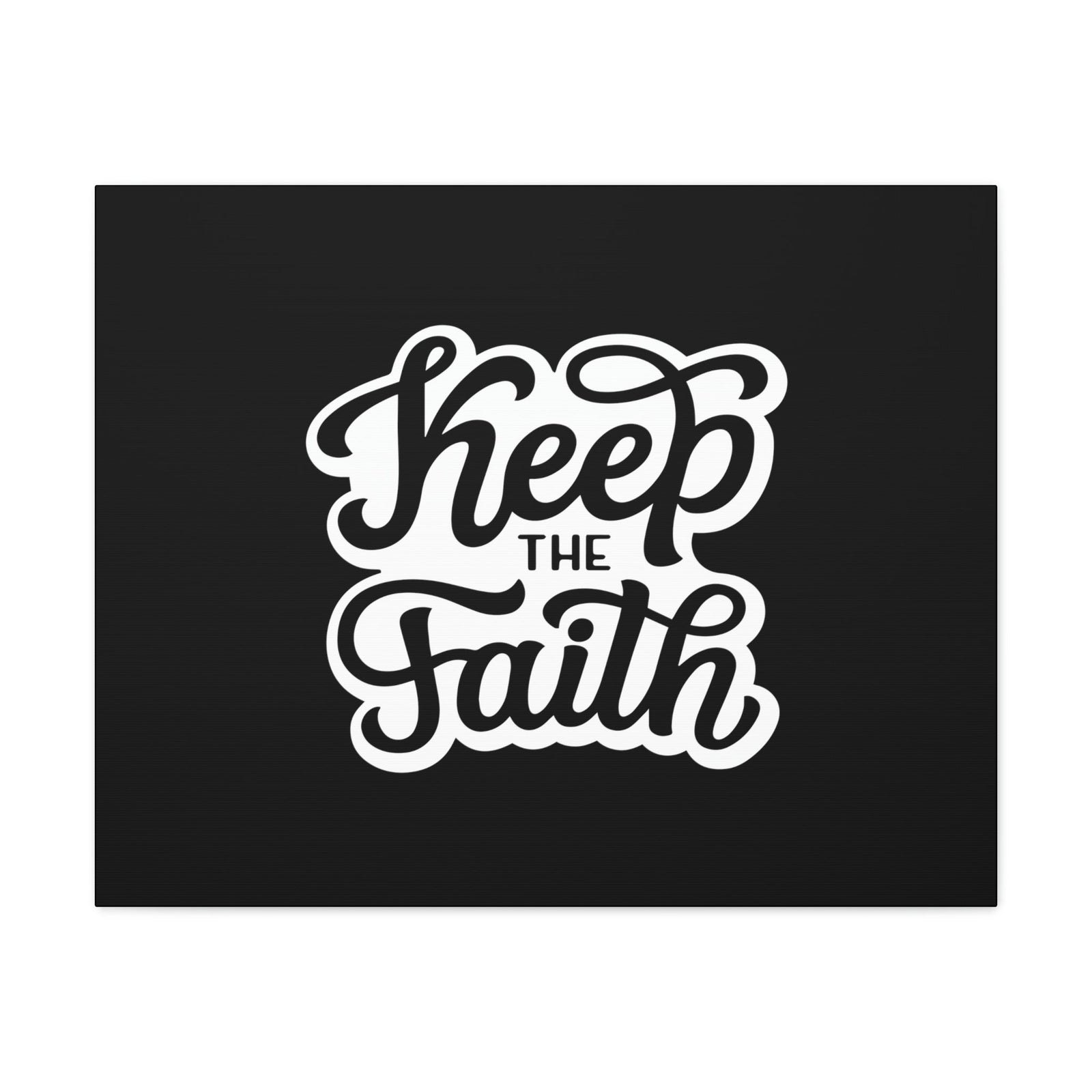 Scripture Walls Keep The Faith Jude 1:20 White Outlined Christian Wall Art Bible Verse Print Ready to Hang Unframed-Express Your Love Gifts