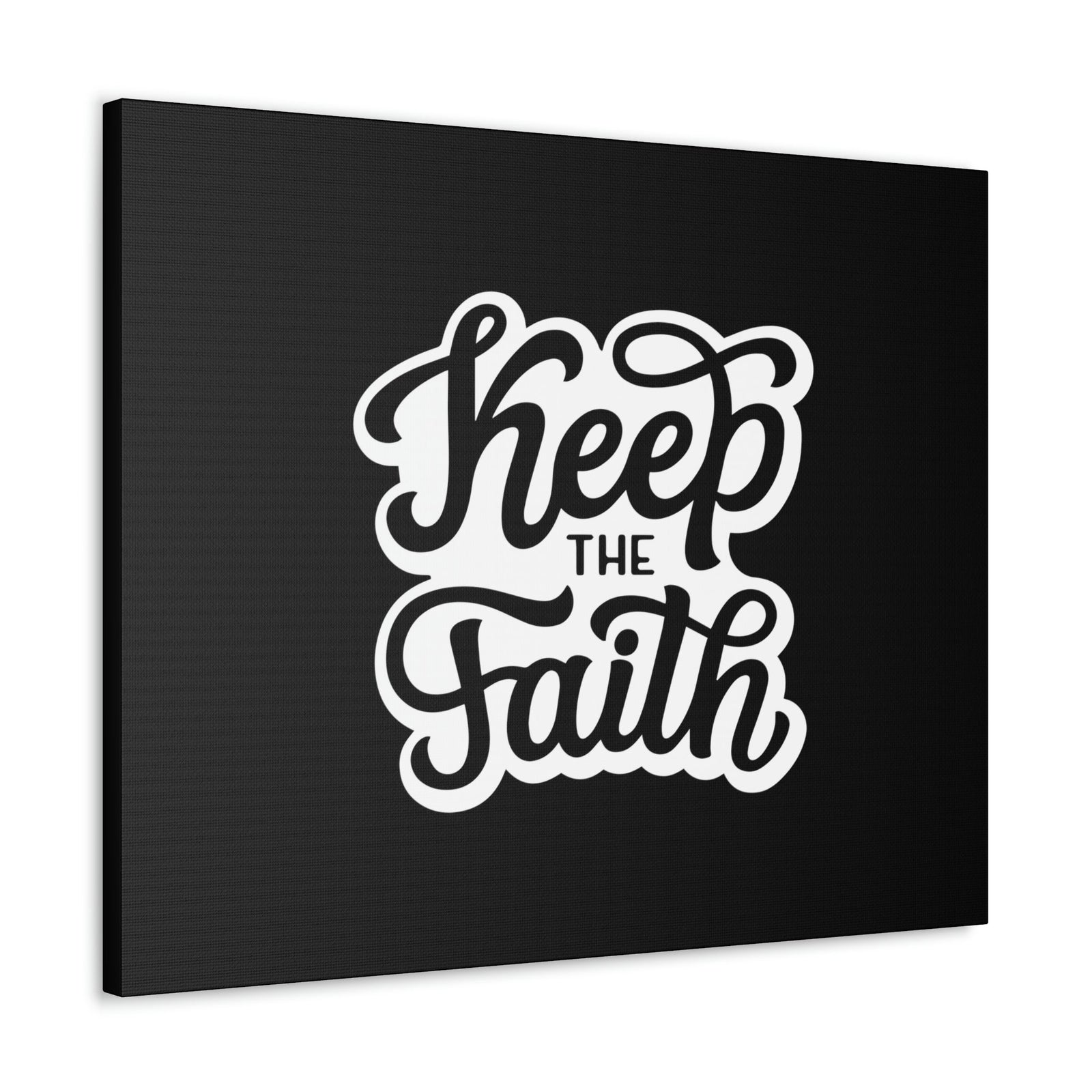 Scripture Walls Keep The Faith Jude 1:20 White Outlined Christian Wall Art Bible Verse Print Ready to Hang Unframed-Express Your Love Gifts