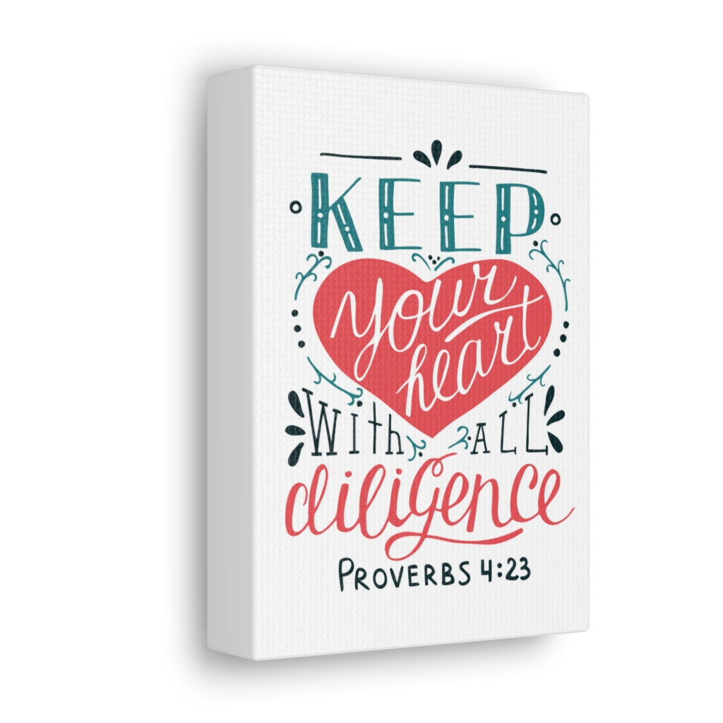 Scripture Walls Keep Your Heart Proverbs 4:23 Christian Wall Art Bible Verse Print Ready To Hang Unframed-Express Your Love Gifts