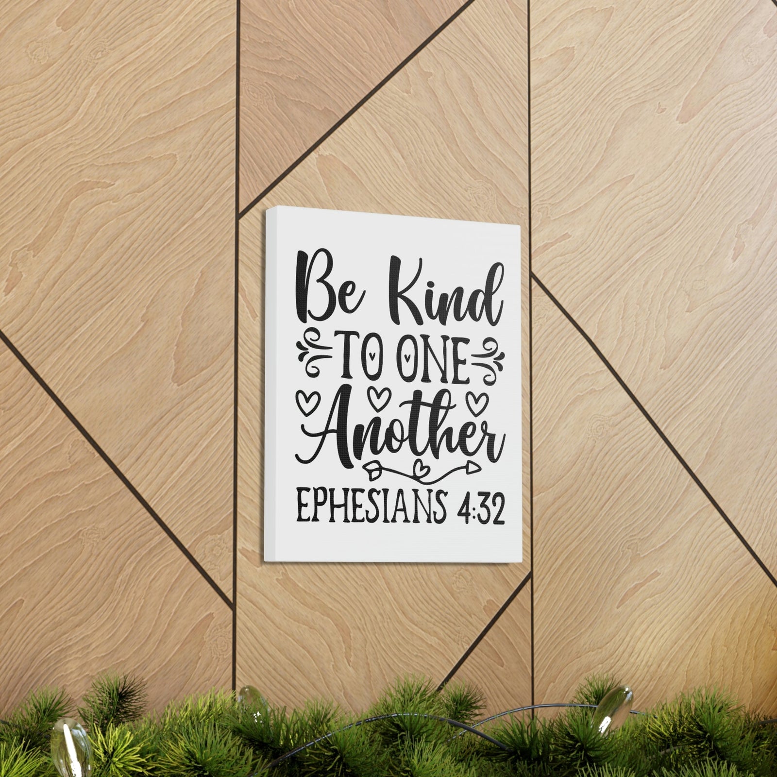 Scripture Walls Kind To One Another Ephesians 4:32 Bible Verse Canvas Christian Wall Art Ready to Hang Unframed-Express Your Love Gifts