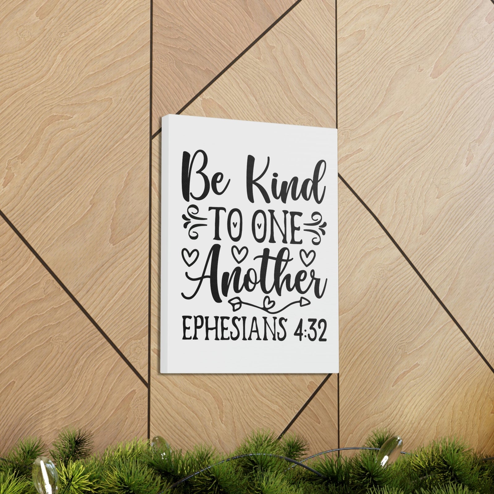 Scripture Walls Kind To One Another Ephesians 4:32 Bible Verse Canvas Christian Wall Art Ready to Hang Unframed-Express Your Love Gifts