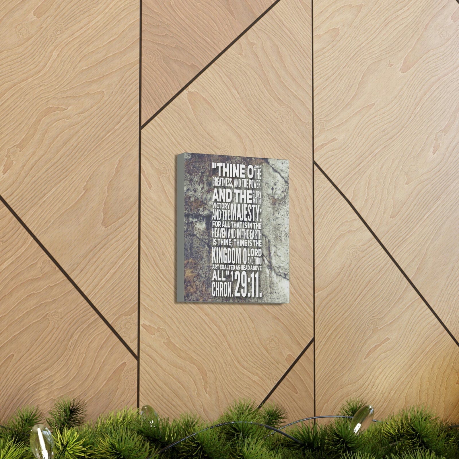 Scripture Walls Kingdom O Lord 1 Chronicles 29:11 Bible Verse Canvas Christian Wall Art Bible Verse Print Ready To Hang Unframed-Express Your Love Gifts