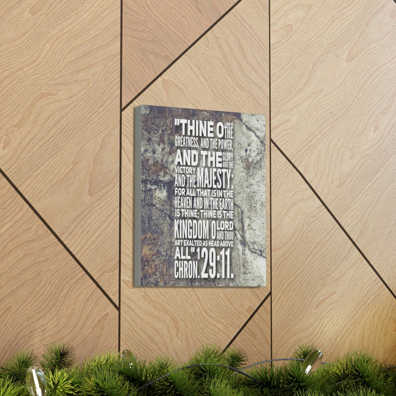 Scripture Walls Kingdom O Lord 1 Chronicles 29:11 Bible Verse Canvas Christian Wall Art Bible Verse Print Ready To Hang Unframed-Express Your Love Gifts