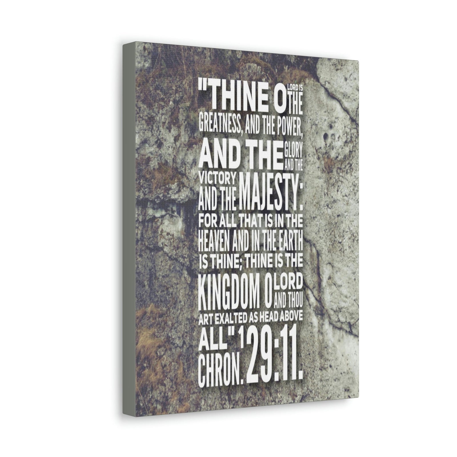 Scripture Walls Kingdom O Lord 1 Chronicles 29:11 Bible Verse Canvas Christian Wall Art Bible Verse Print Ready To Hang Unframed-Express Your Love Gifts