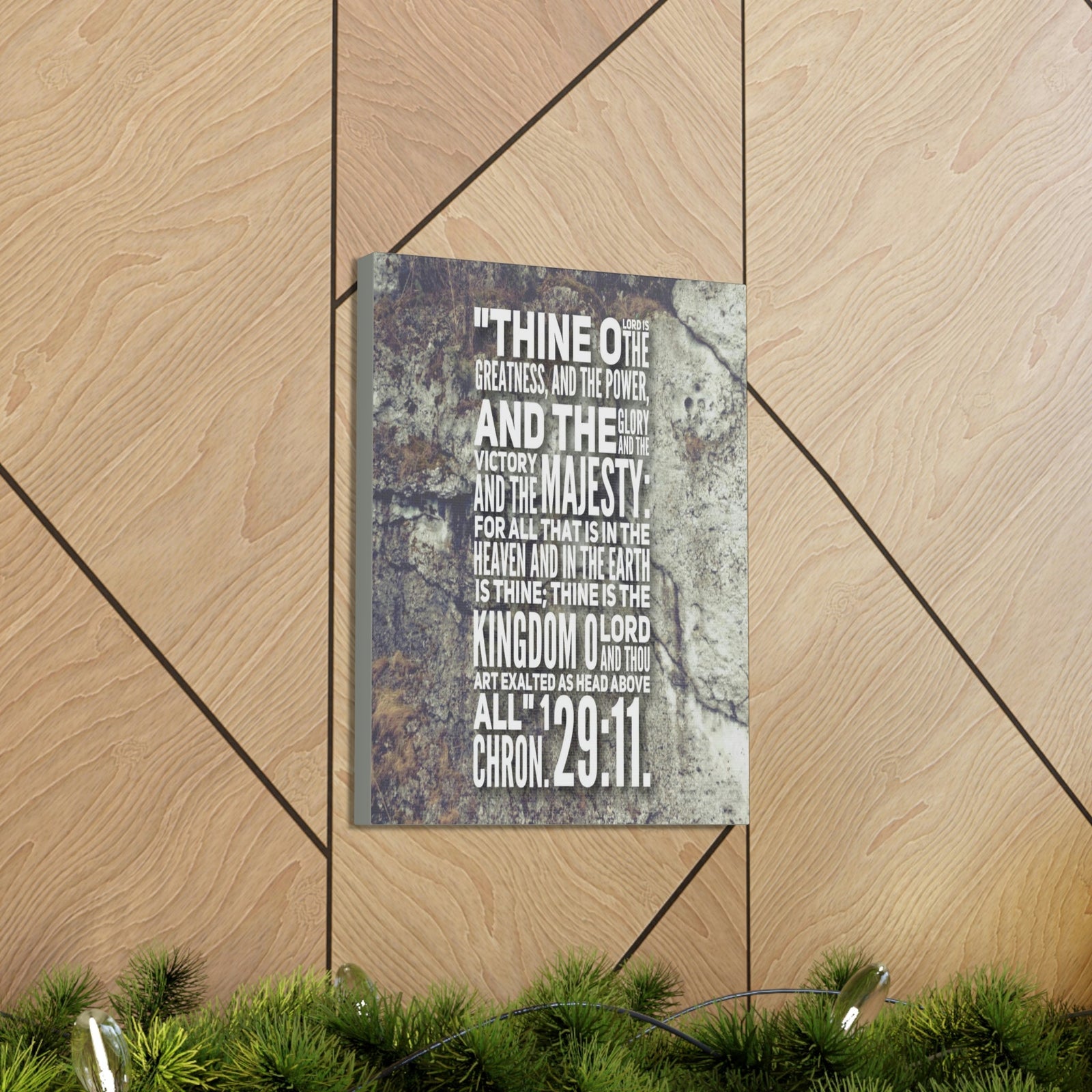 Scripture Walls Kingdom O Lord 1 Chronicles 29:11 Bible Verse Canvas Christian Wall Art Bible Verse Print Ready To Hang Unframed-Express Your Love Gifts