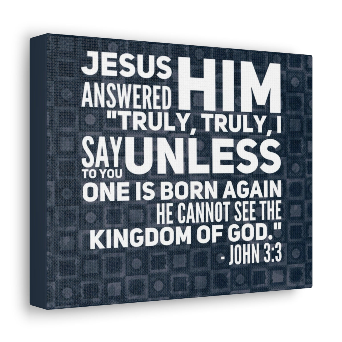 Scripture Walls Kingdom Of God John 3:3 Bible Verse Canvas Christian Wall Art Bible Verse Print Ready To Hang Unframed-Express Your Love Gifts