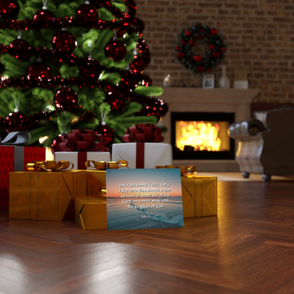 Scripture Walls Kingdom Of God John 3:5 Bible Verse Canvas Christian Wall Art Ready to Hang Unframed-Express Your Love Gifts