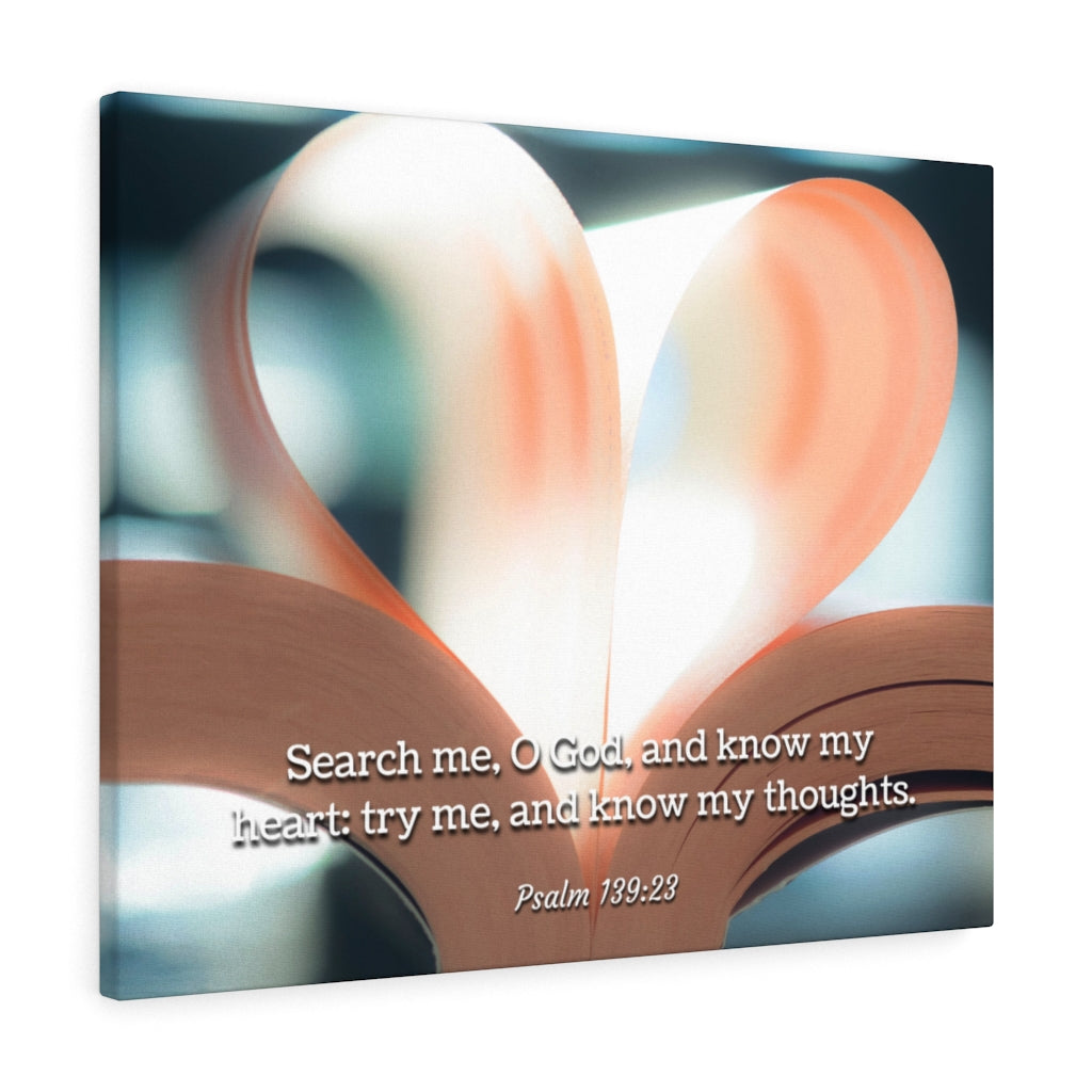 Scripture Walls Know My Thoughts Psalm 139:23 Bible Verse Canvas Christian Wall Art Ready to Hang Unframed-Express Your Love Gifts