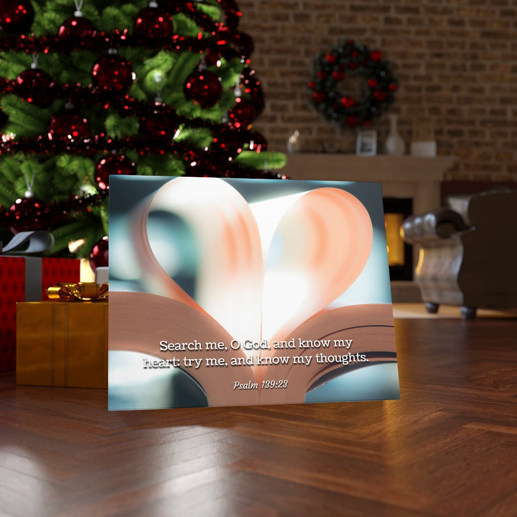 Scripture Walls Know My Thoughts Psalm 139:23 Bible Verse Canvas Christian Wall Art Ready to Hang Unframed-Express Your Love Gifts