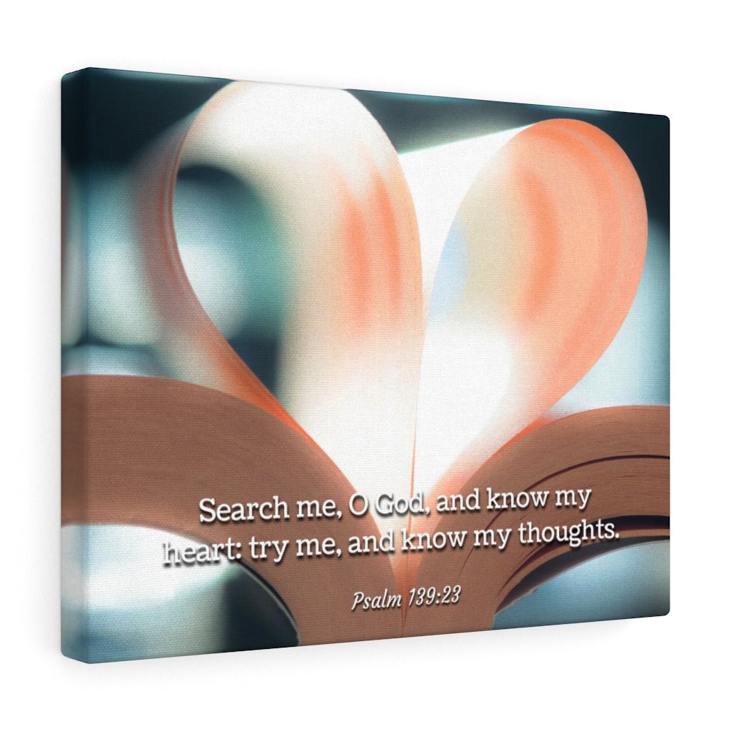Scripture Walls Know My Thoughts Psalm 139:23 Bible Verse Canvas Christian Wall Art Ready to Hang Unframed-Express Your Love Gifts