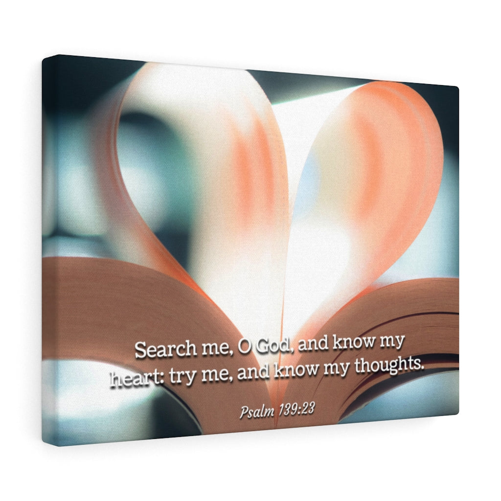 Scripture Walls Know My Thoughts Psalm 139:23 Bible Verse Canvas Christian Wall Art Ready to Hang Unframed-Express Your Love Gifts